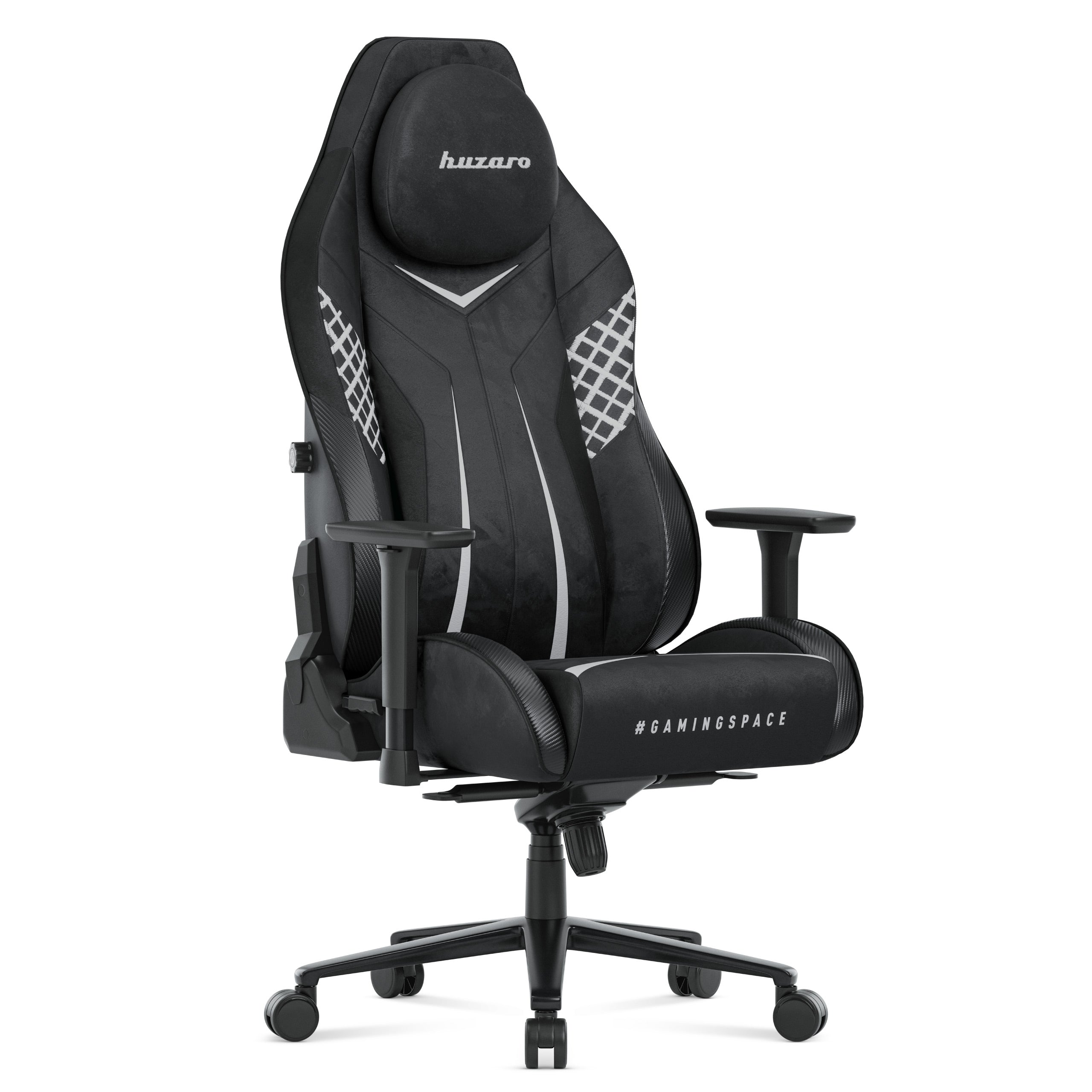 Poltrona da gaming in pelle scamosciata Huzaro Force 8.3 Carbon Black