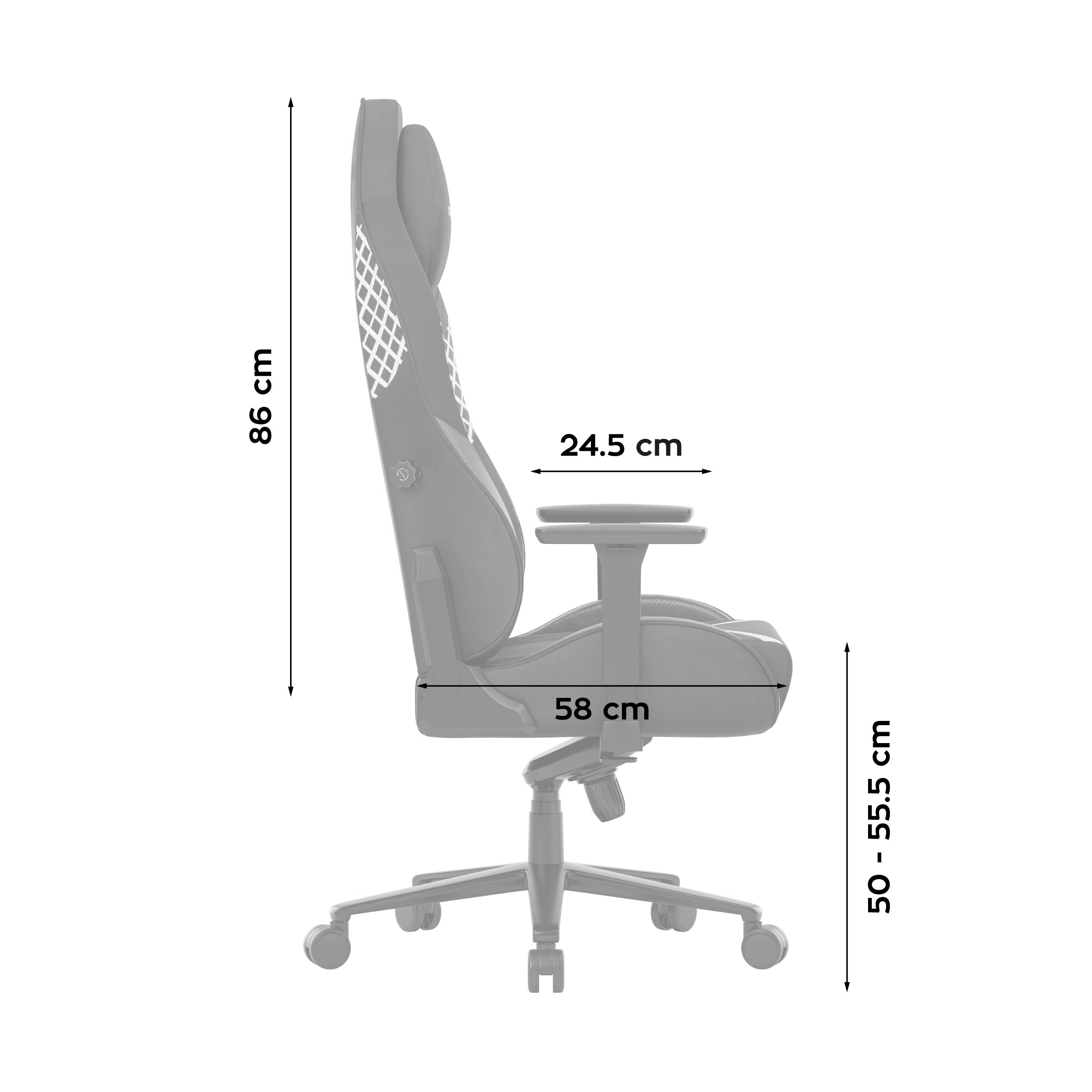 Poltrona da gaming in pelle scamosciata Huzaro Force 8.3 Carbon Black