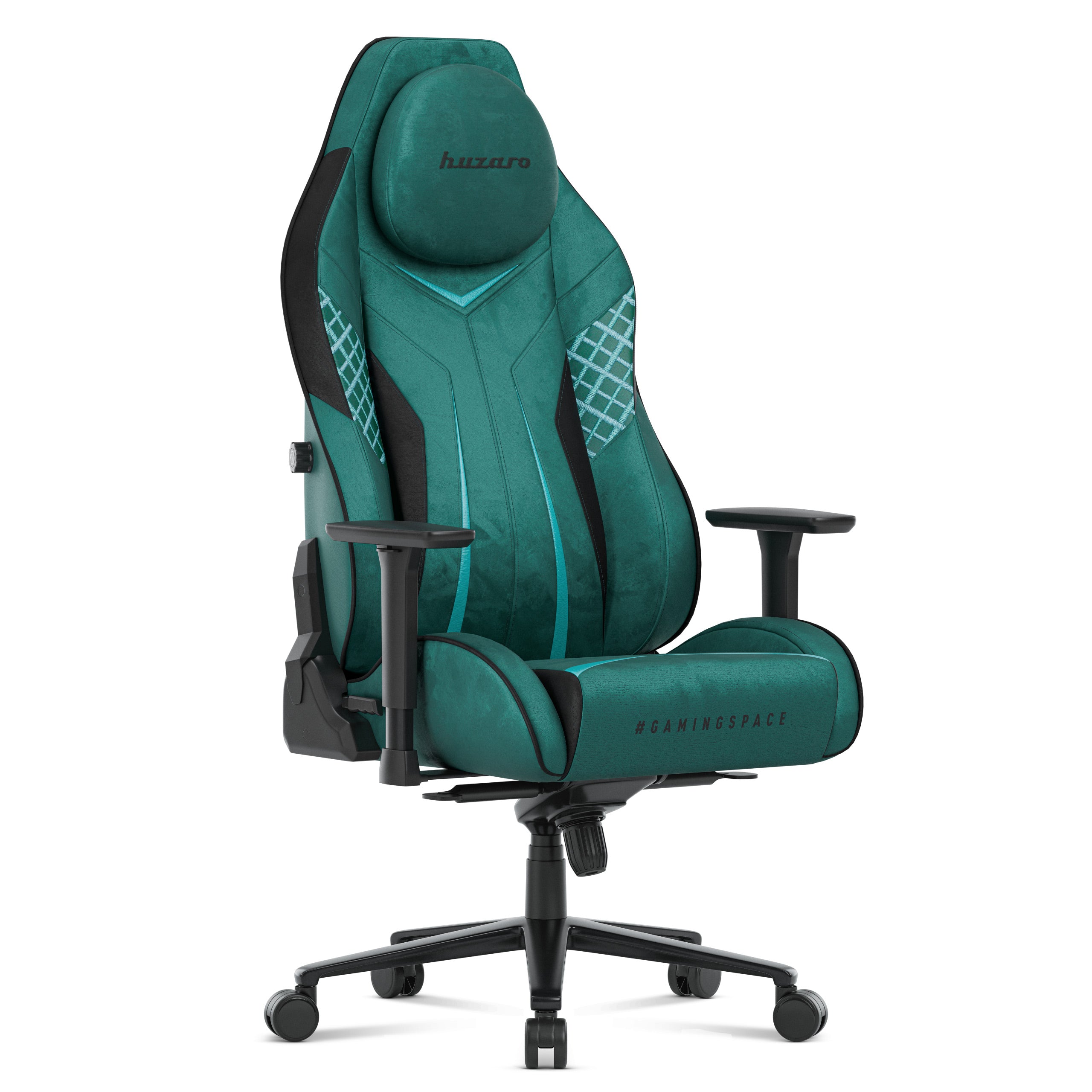 Poltrona da gaming in pelle scamosciata Huzaro Force 8.3 Green