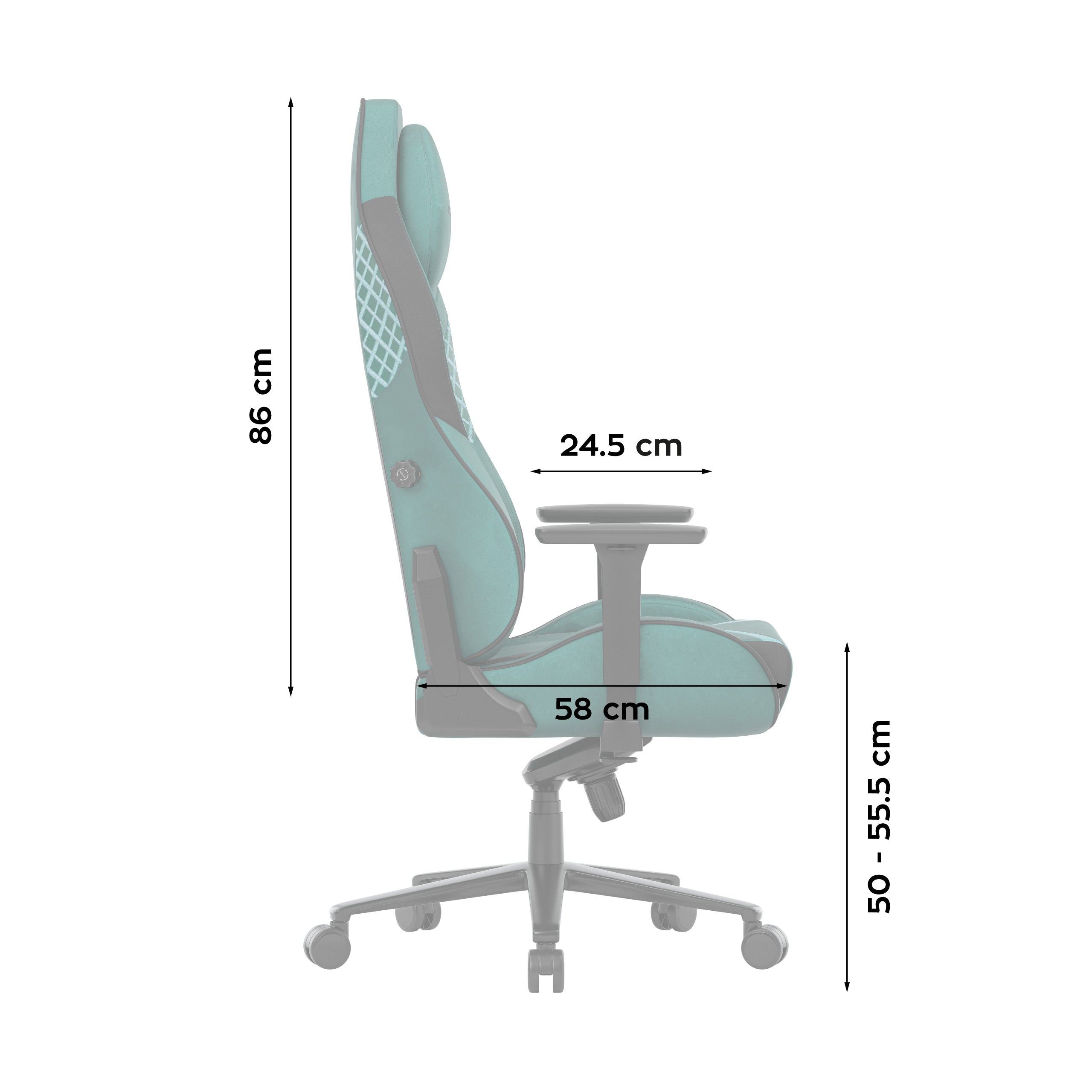 Poltrona da gaming in pelle scamosciata Huzaro Force 8.3 Green