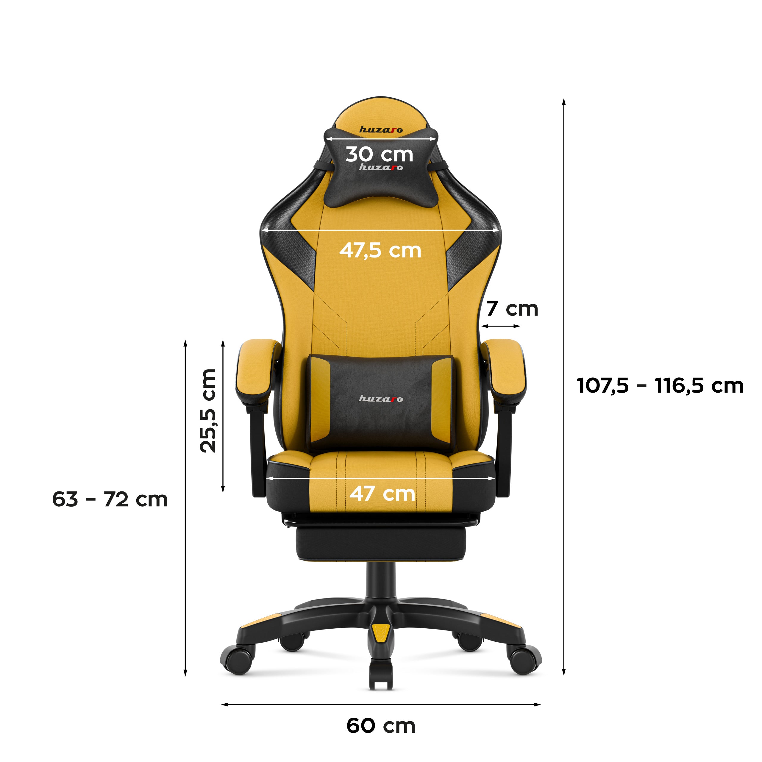 Poltrona da gaming Huzaro Force 3.7 Yellow