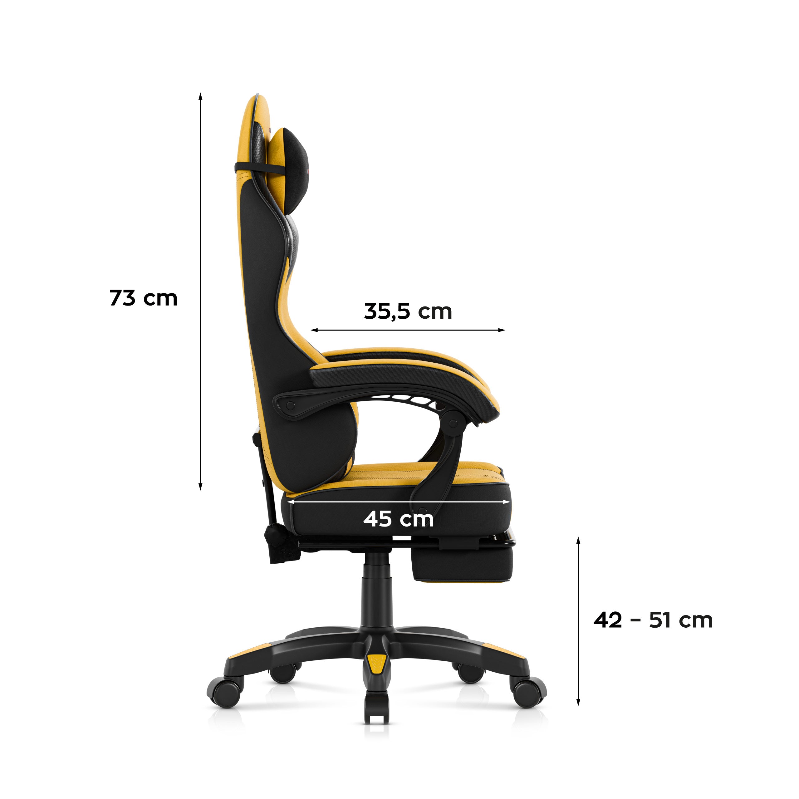 Poltrona da gaming Huzaro Force 3.7 Yellow