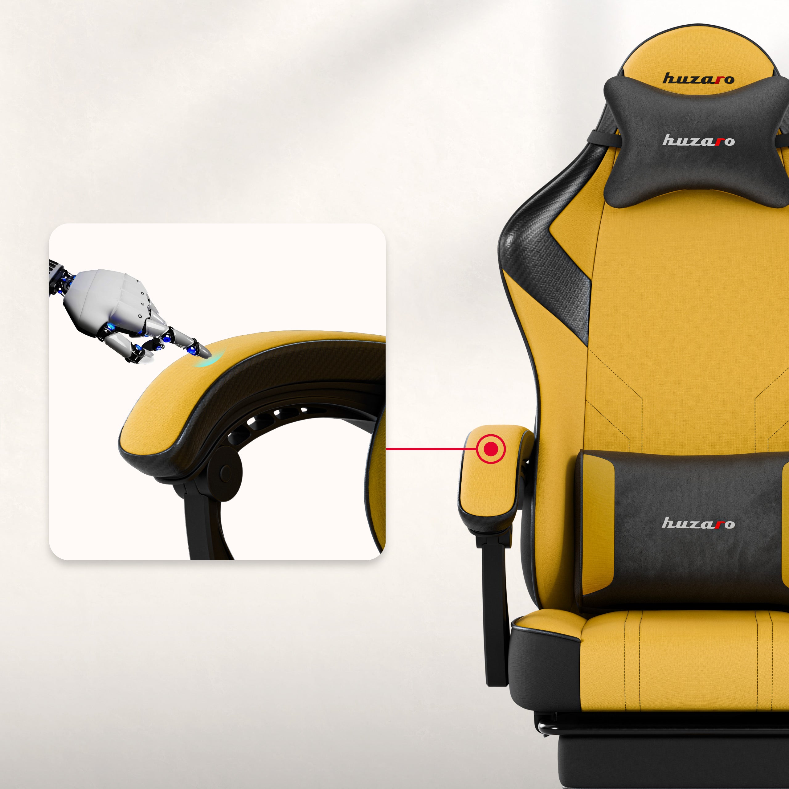 Poltrona da gaming Huzaro Force 3.7 Yellow