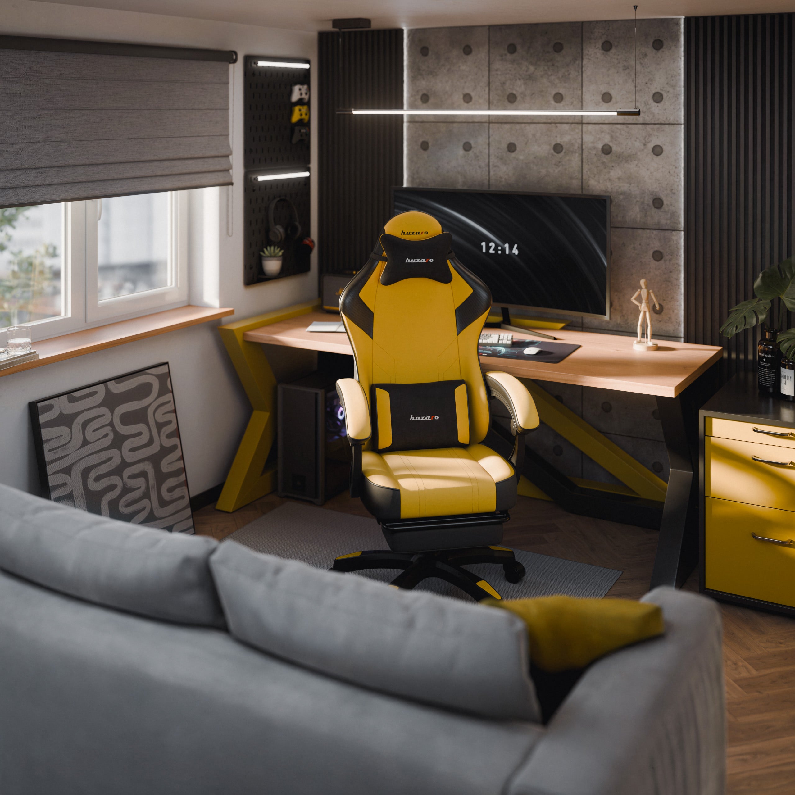 Poltrona da gaming Huzaro Force 3.7 Yellow