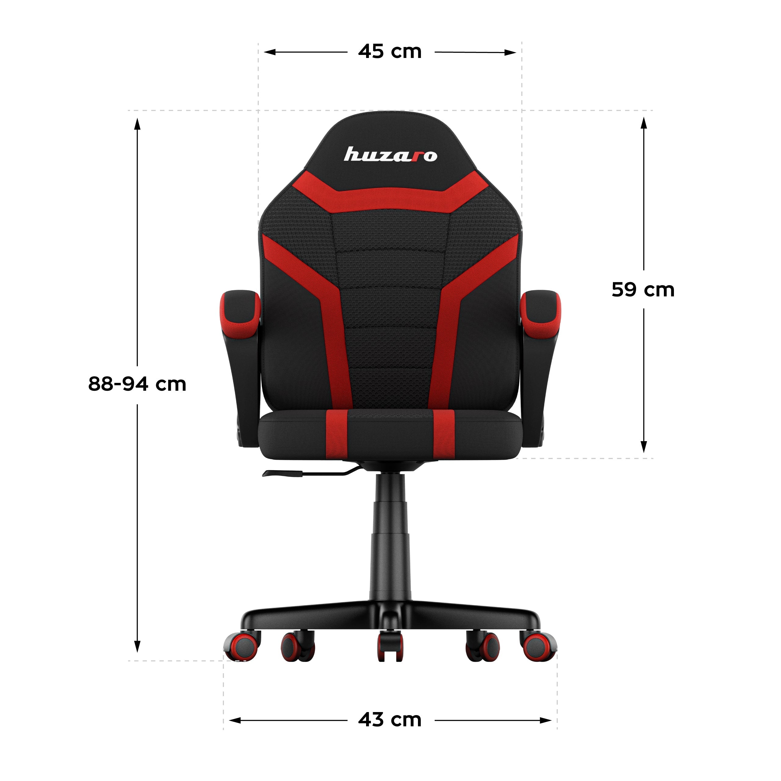 Poltrona da gaming per bambini HUZARO RANGER 1.0 Red Mesh