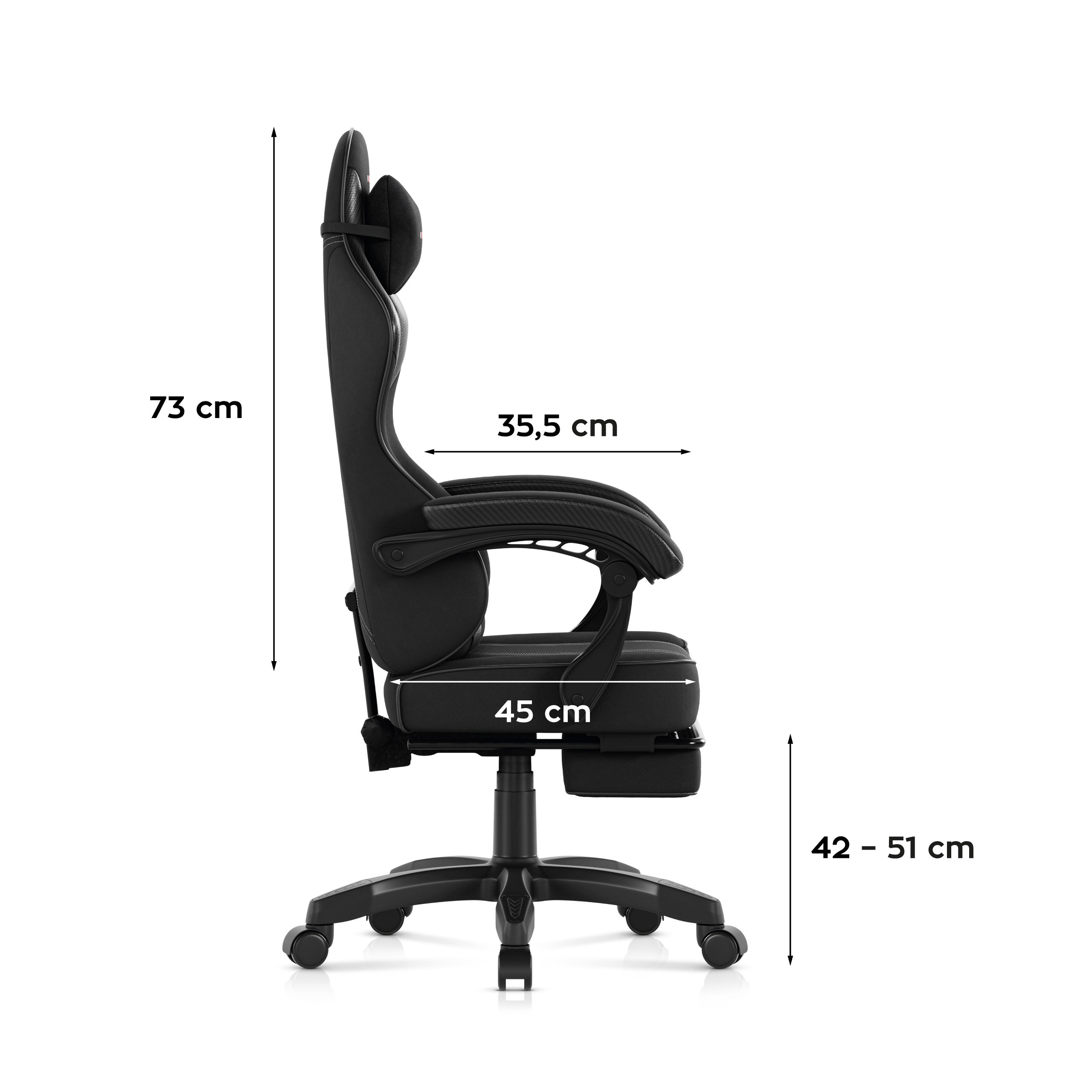 Poltrona da gaming Huzaro Force 3.7 Carbon Black