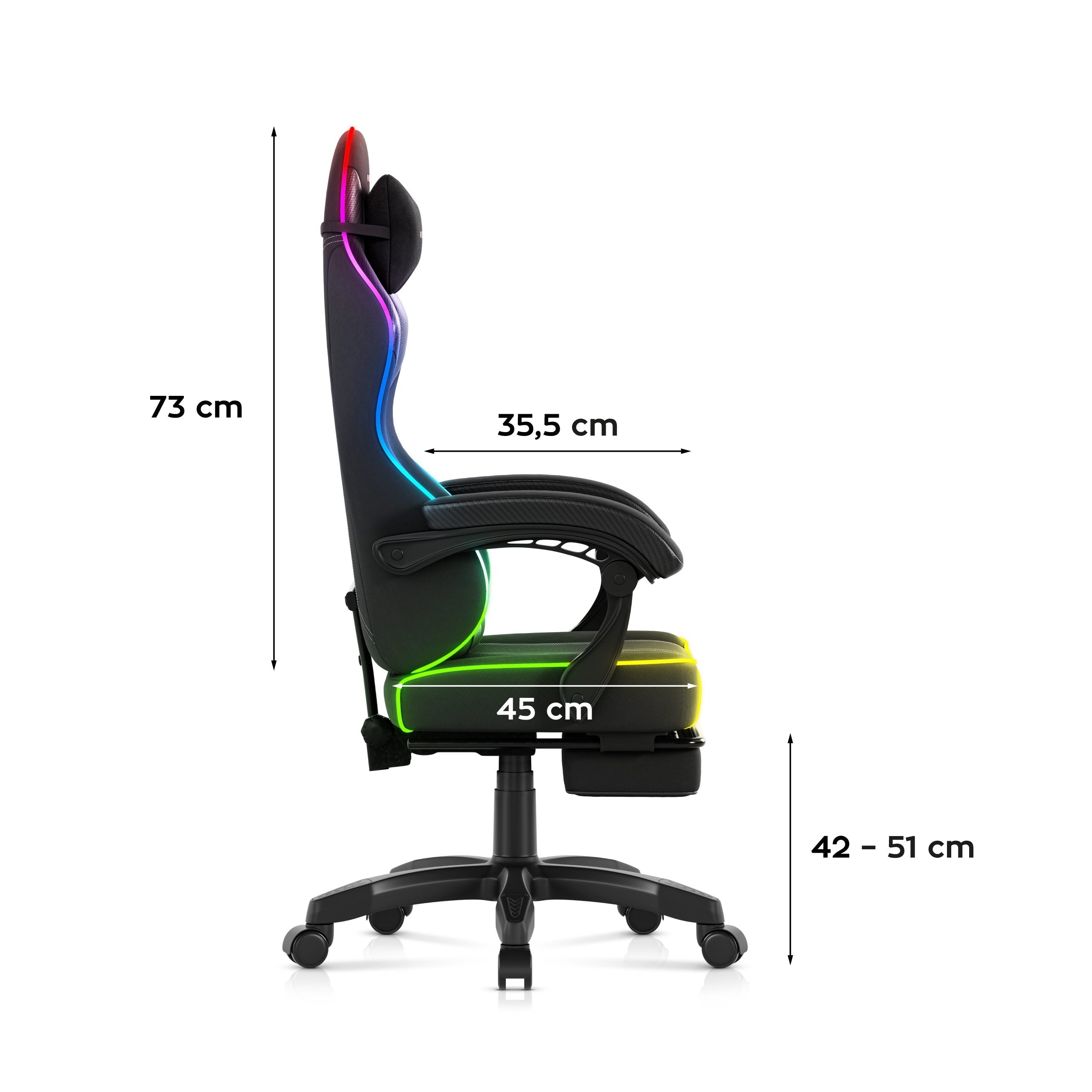 Poltrona da gaming Huzaro Force 3.7 RGB Black