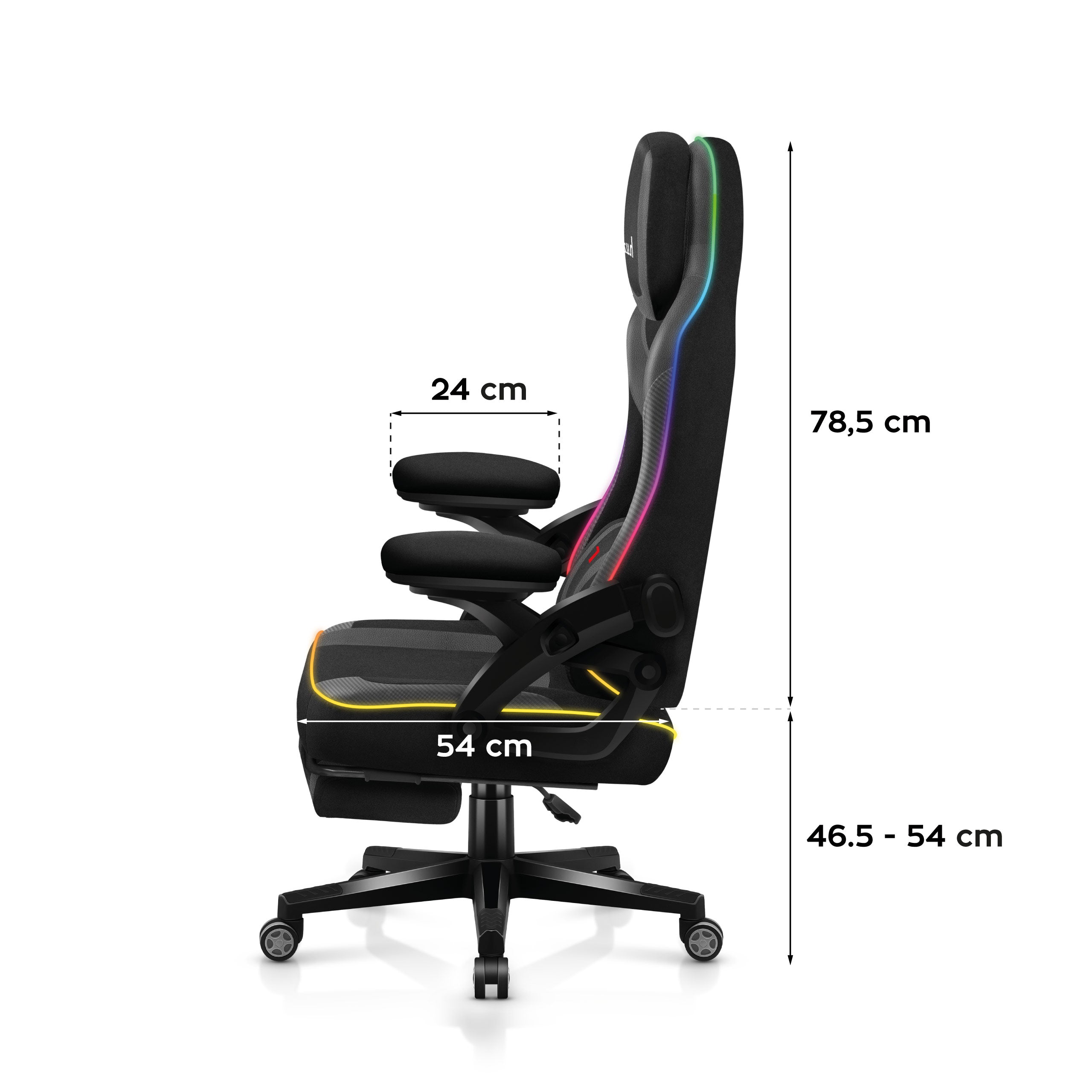 Poltrona da gaming Huzaro Force 4.6 Black RGB Smart