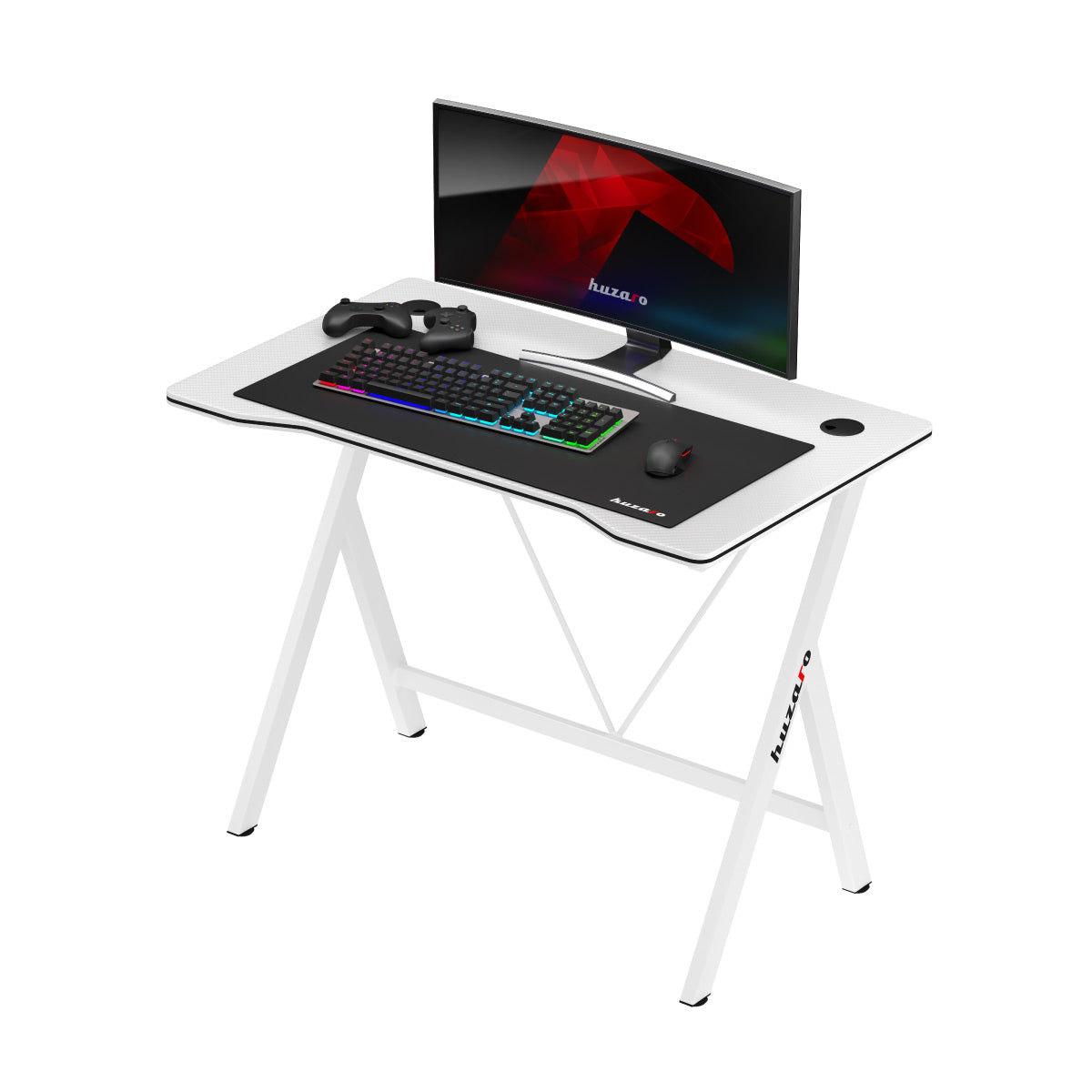Scrivania da gaming Huzaro Hero 1.4 White 100 cm