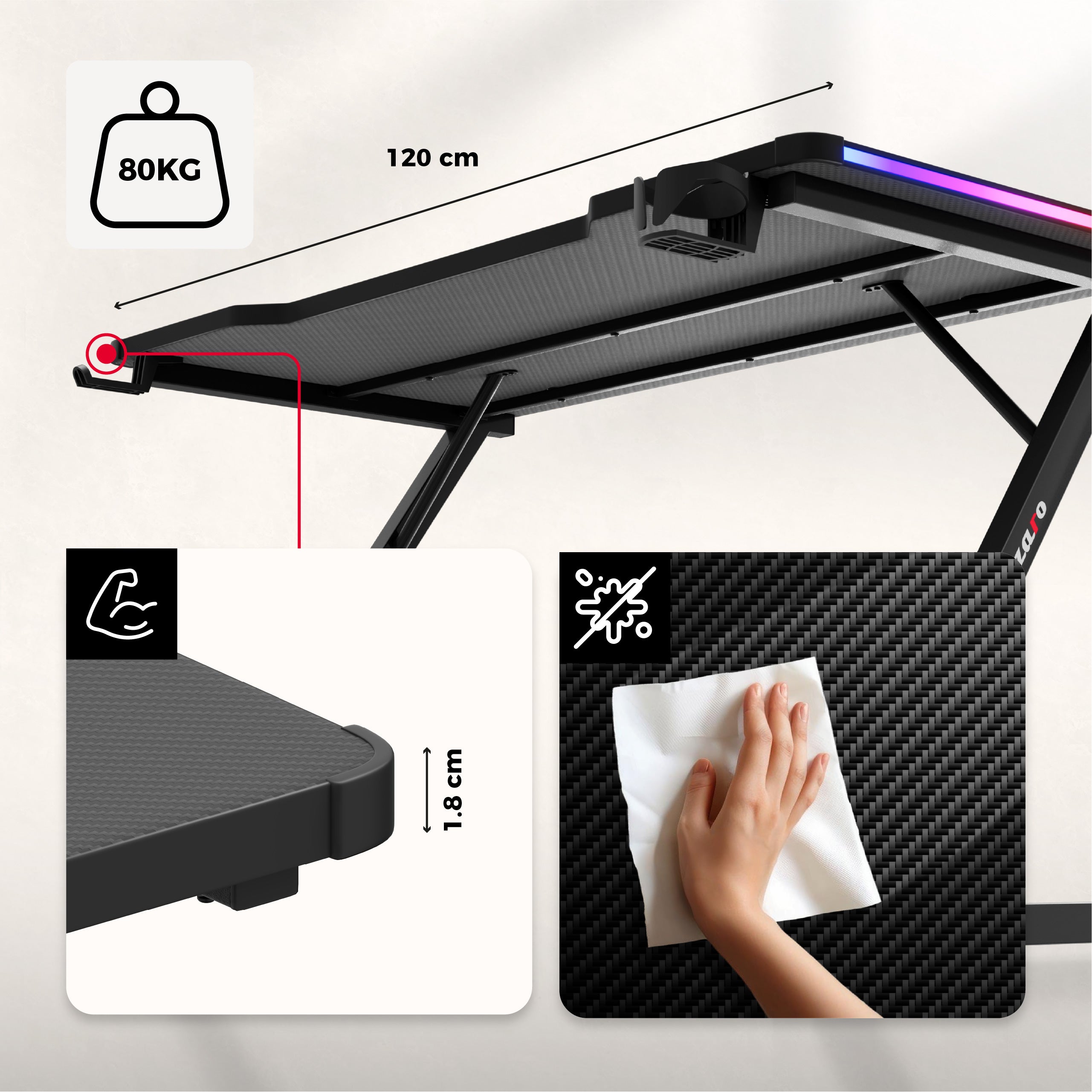 Piano con rivestimento Carbon Flex