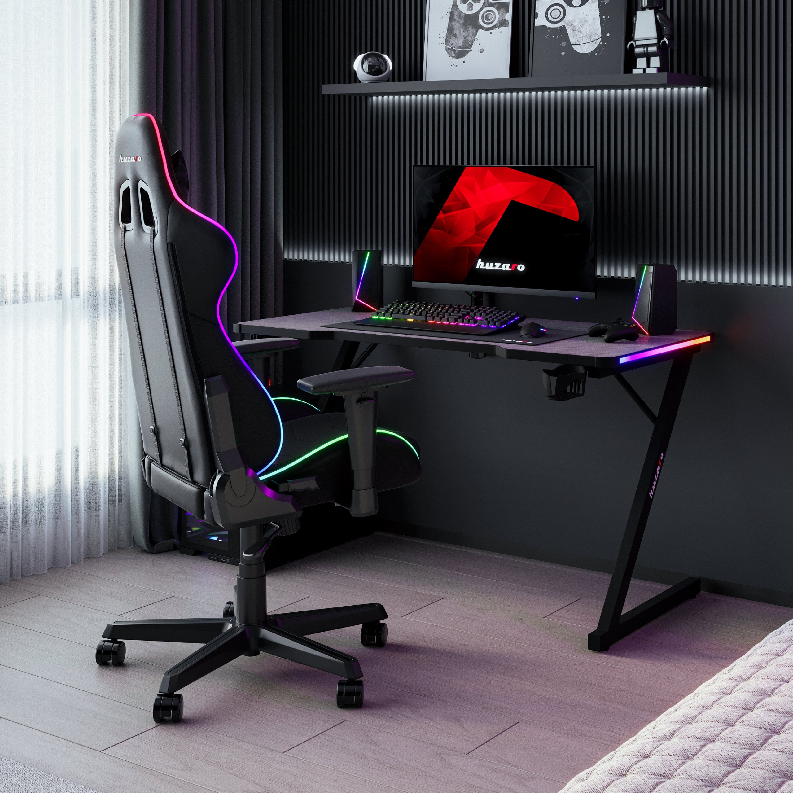 Scrivania da gaming con illuminazione RGB