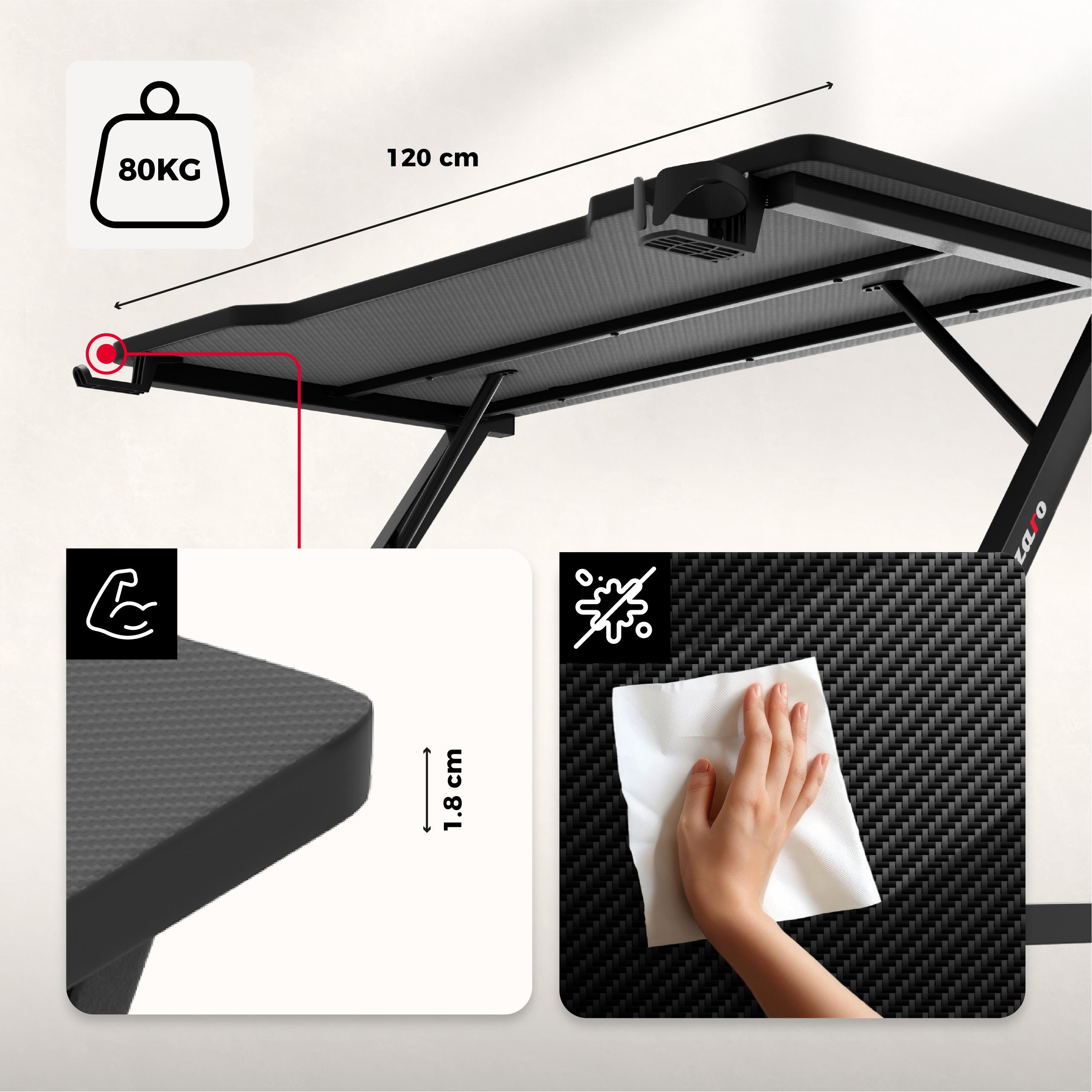 Piano con rivestimento Carbon Flex