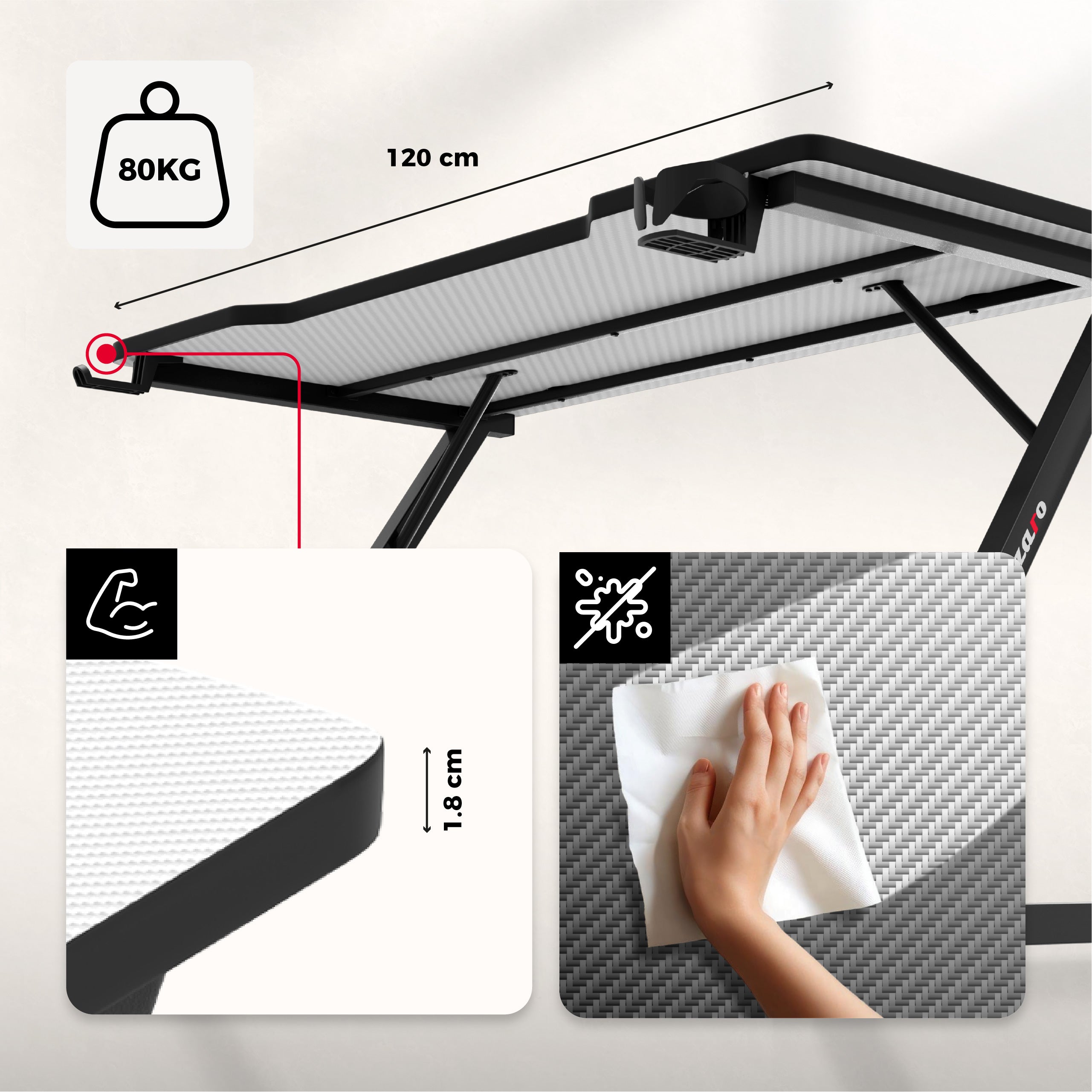 Piano con rivestimento Carbon Flex