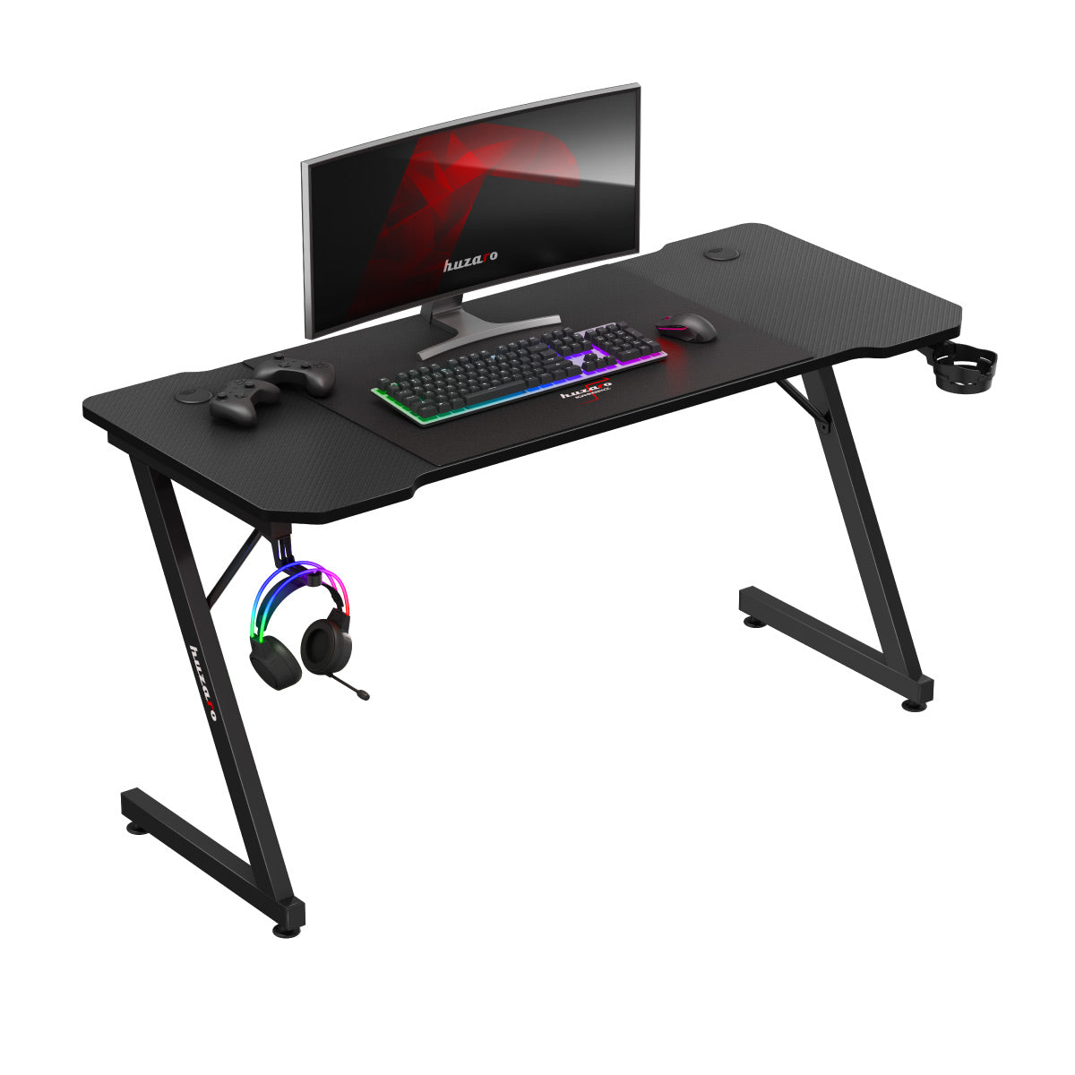 Scrivania da gaming Huzaro Hero 3.3 Black 140 cm