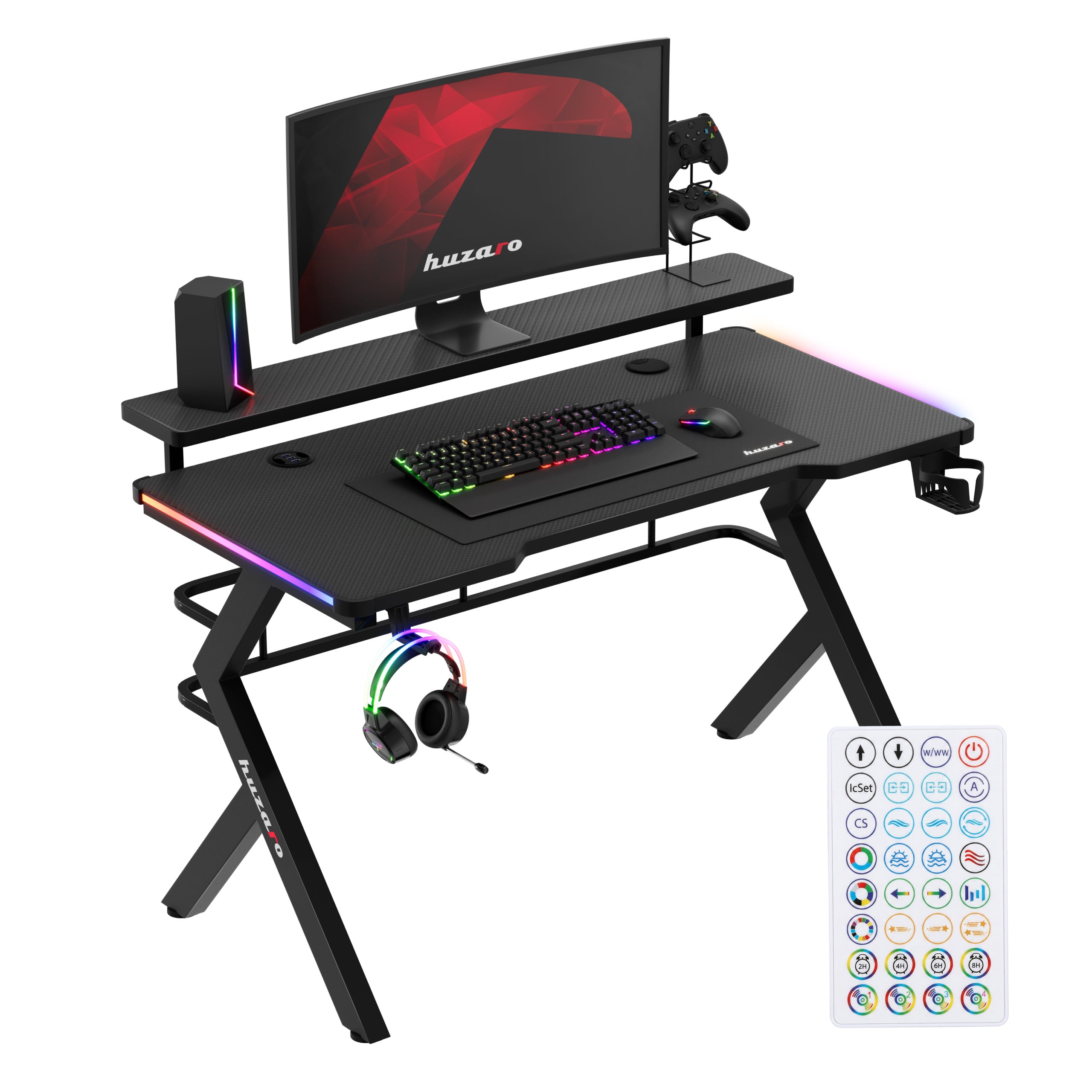 Scrivania da gaming Huzaro Hero 5.0 RGB LED 120 cm