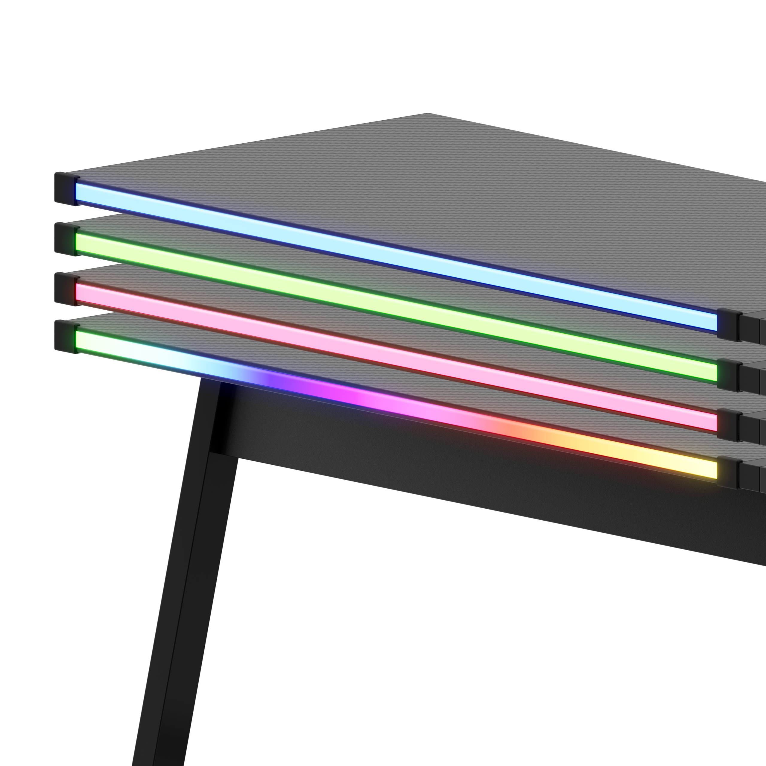 Scrivania da gaming HUZARO HERO 6.0 Black RGB Smart 147 cm