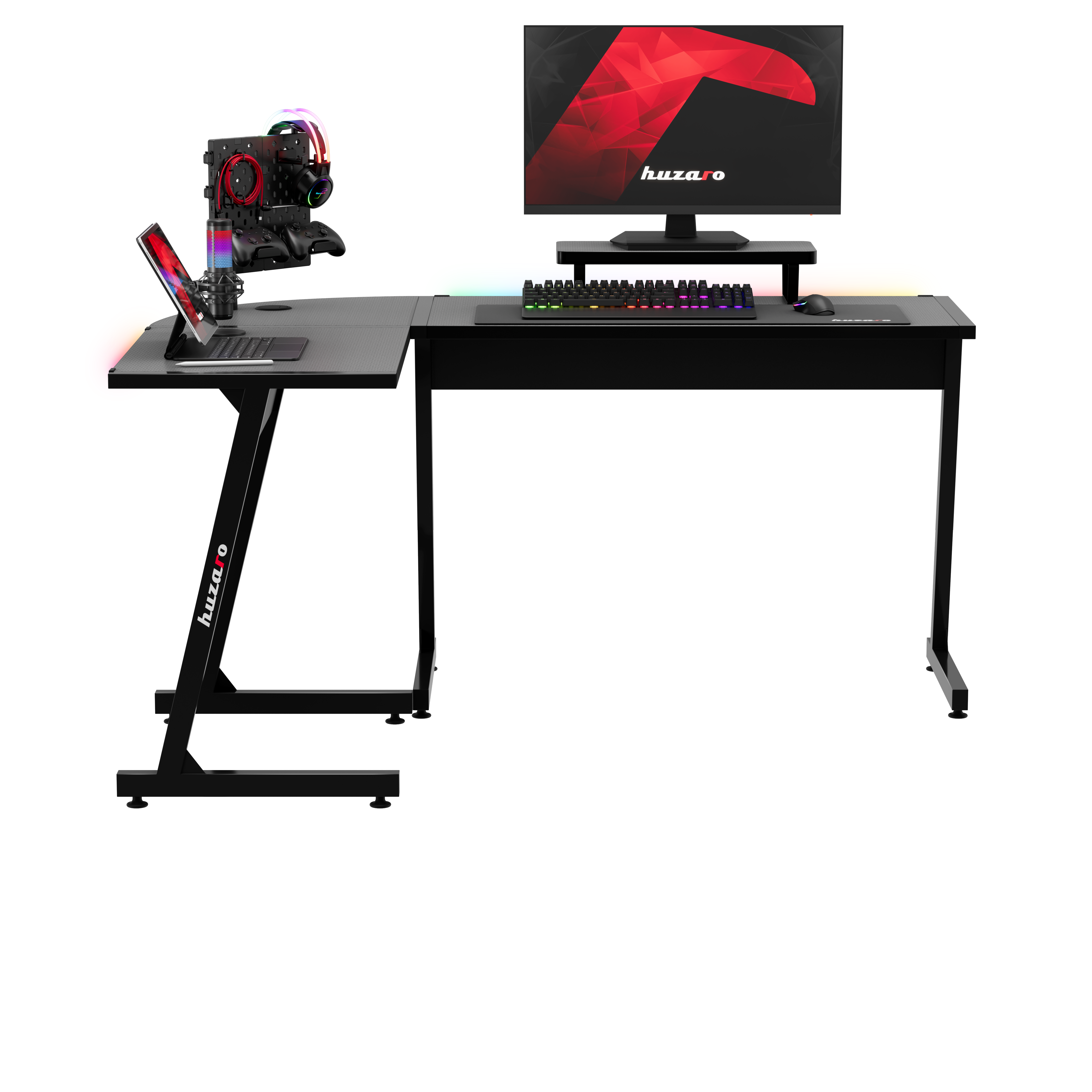 Scrivania da gaming HUZARO HERO 6.0 Black RGB Smart 147 cm