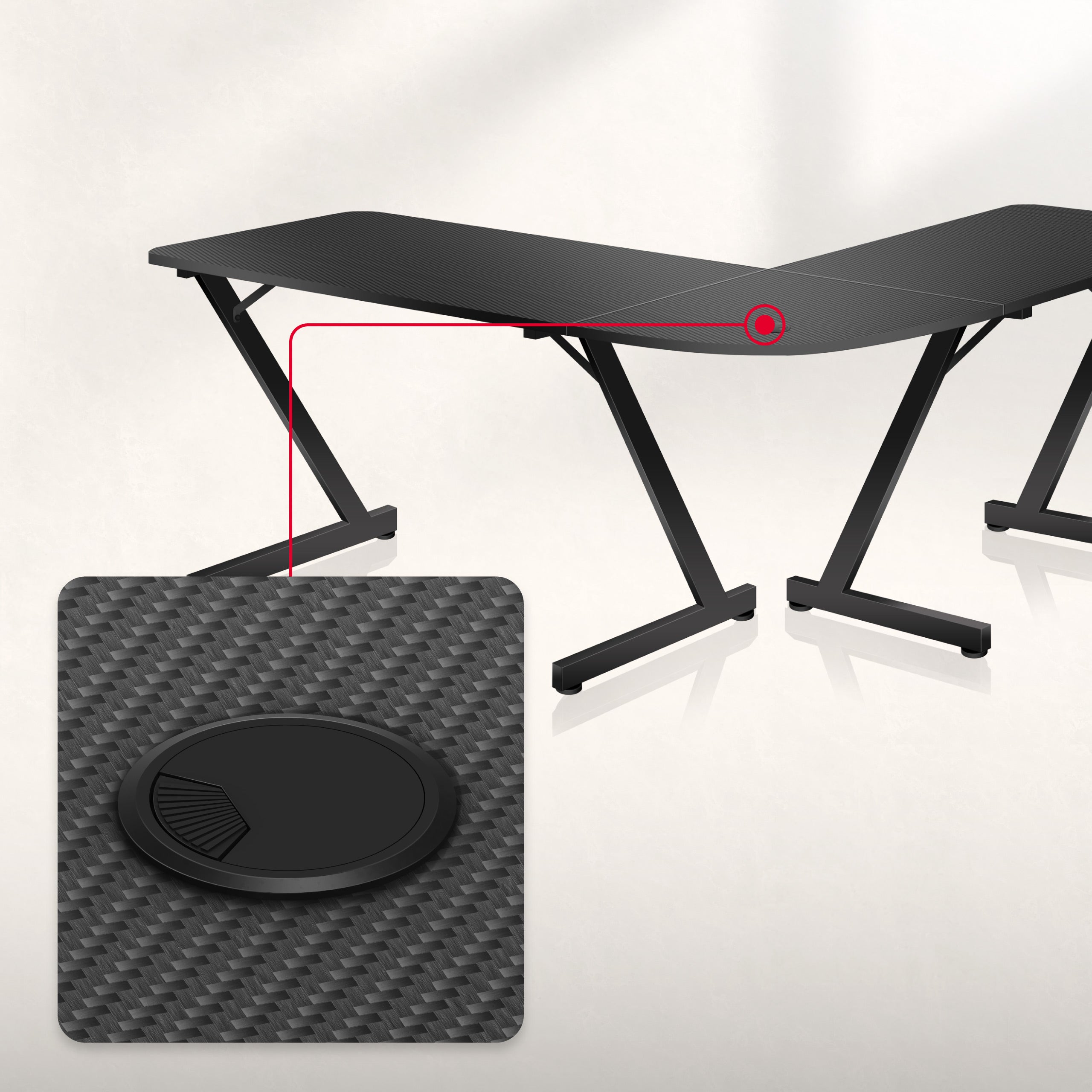 Scrivania da gaming Huzaro Hero 7.0 154 cm