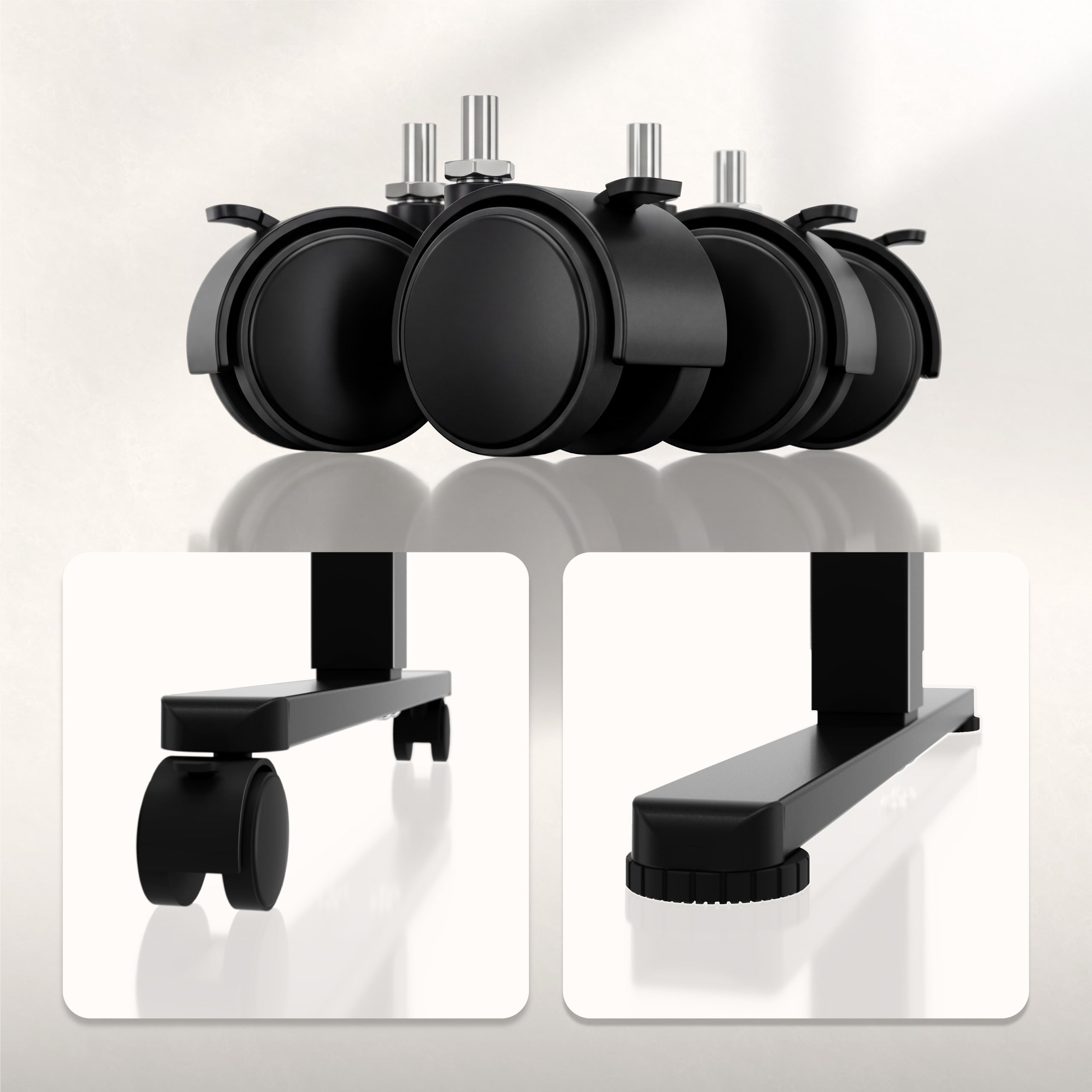 Scrivania regolabile su ruote con motore elettrico Huzaro Hero 7.8 Black