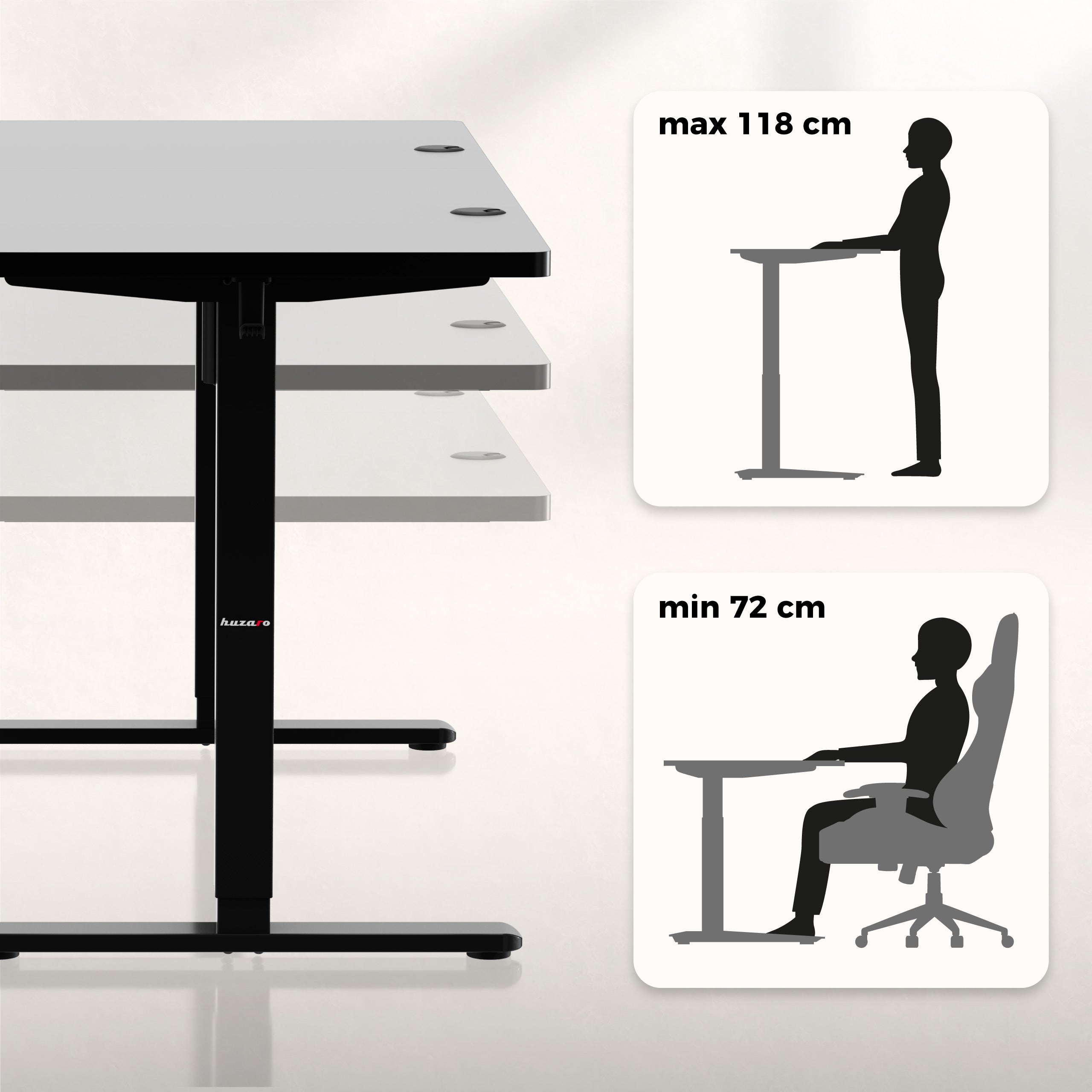 Scrivania elettrica Huzaro Hero 9.1 da 145 cm