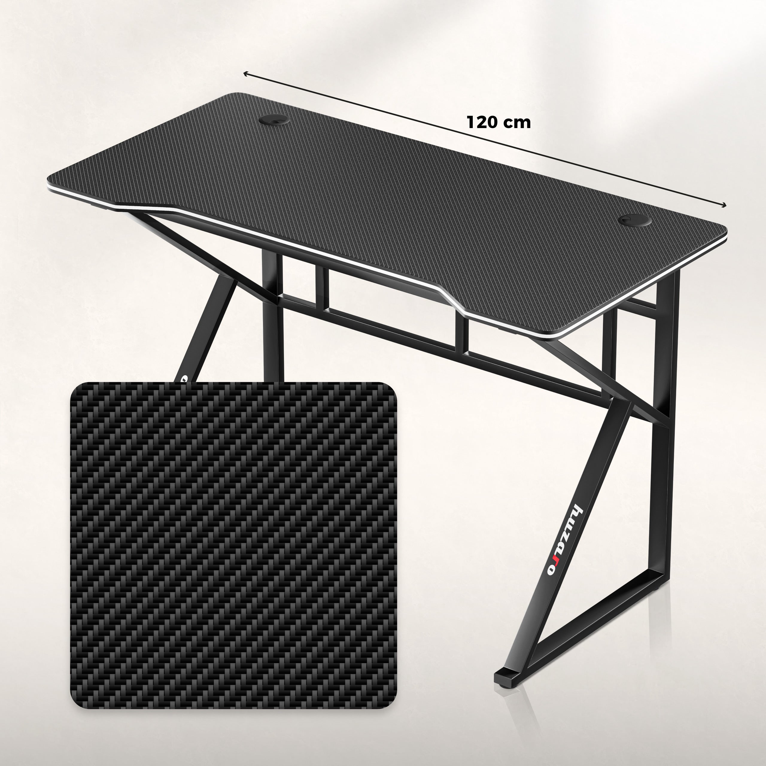 Scrivania da gaming Huzaro Hero 1.6 Black 120 cm
