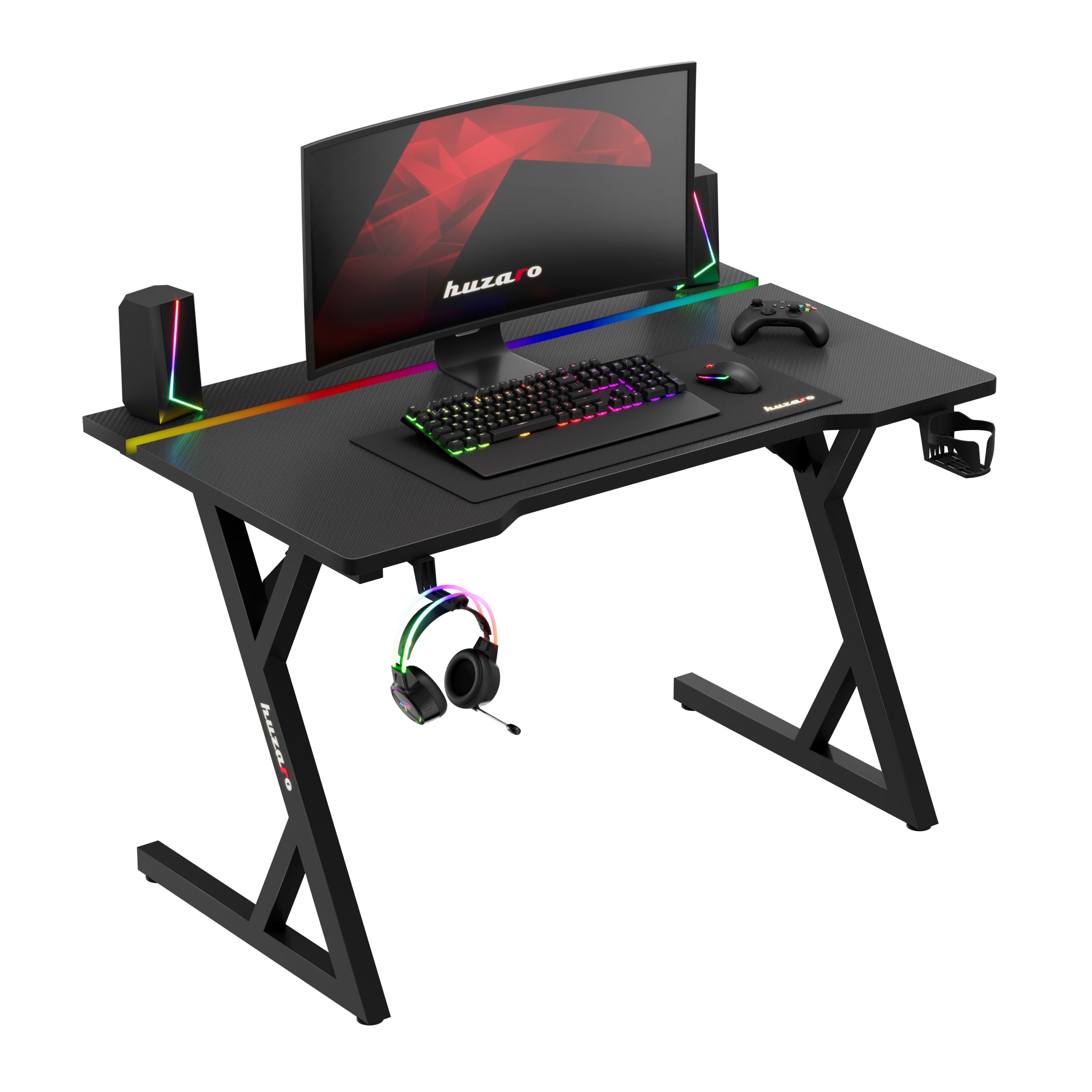 Scrivania da gaming con illuminazione LED Hero 2.4 RGB Black