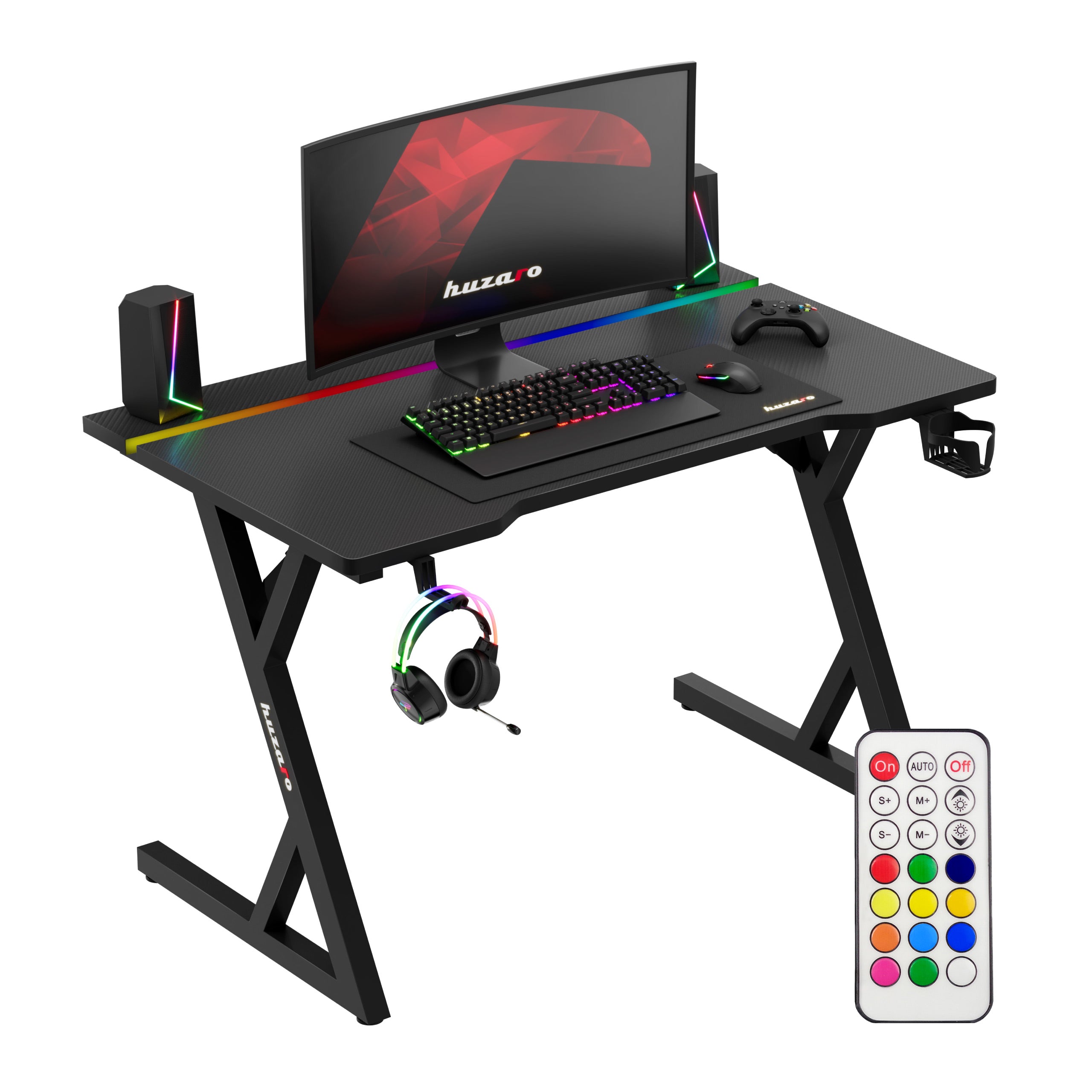 Scrivania da gaming con illuminazione LED Hero 2.4 RGB Black
