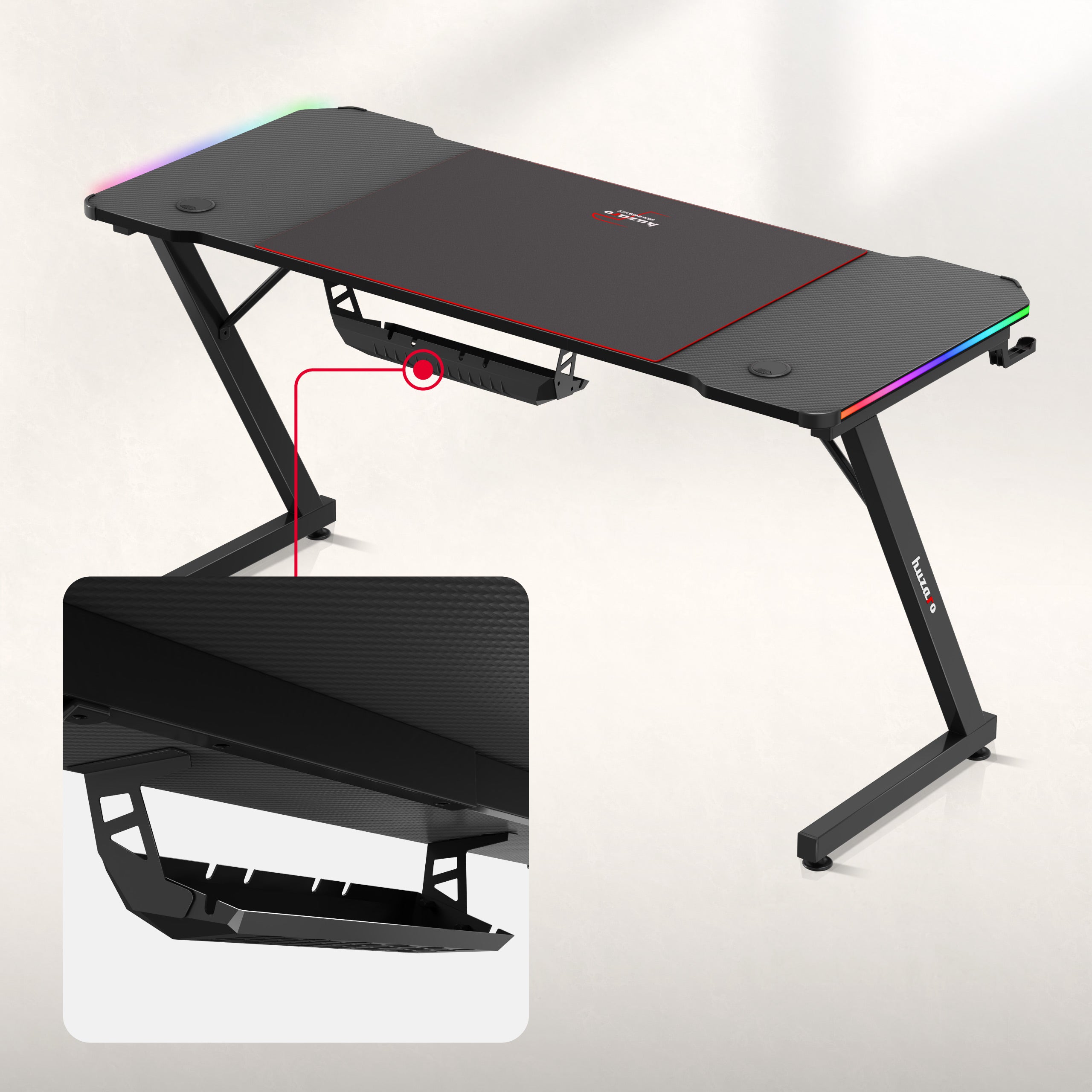 Scrivania da gaming Huzaro Hero 3.3 RGB 140 cm
