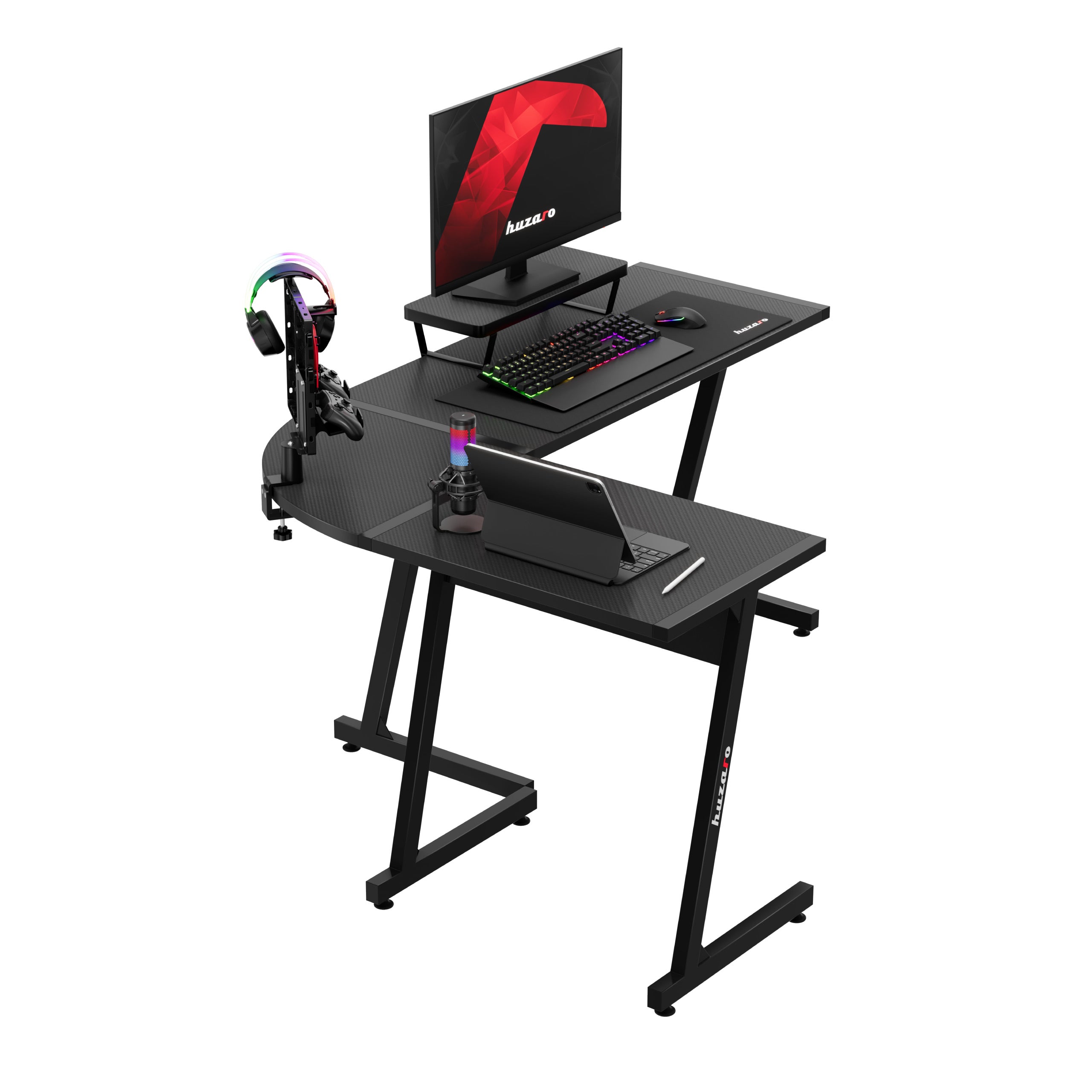 Scrivania da gaming Huzaro Hero 6.0 Black 147 cm