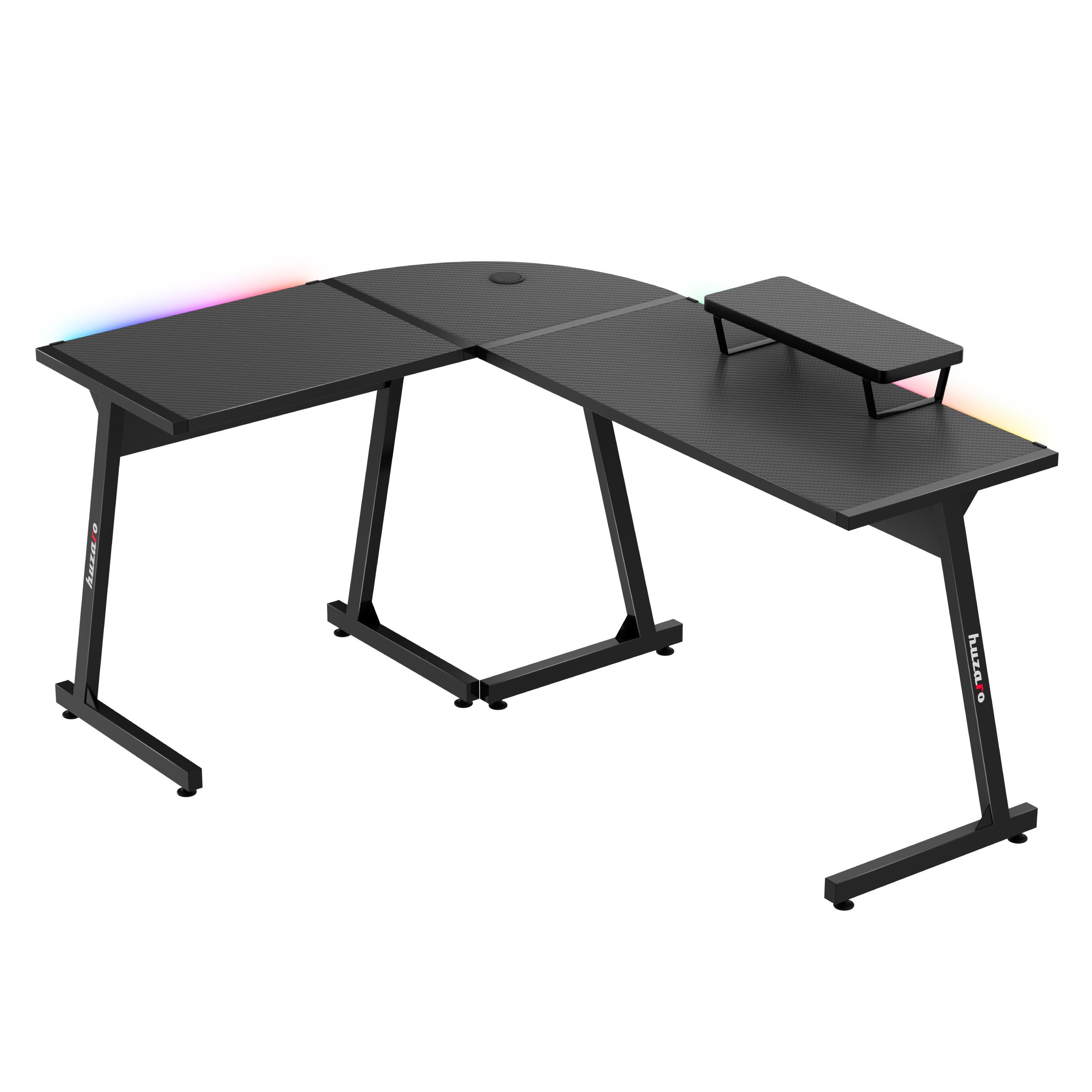 Scrivania da gaming HUZARO HERO 6.0 Black RGB Smart 147 cm