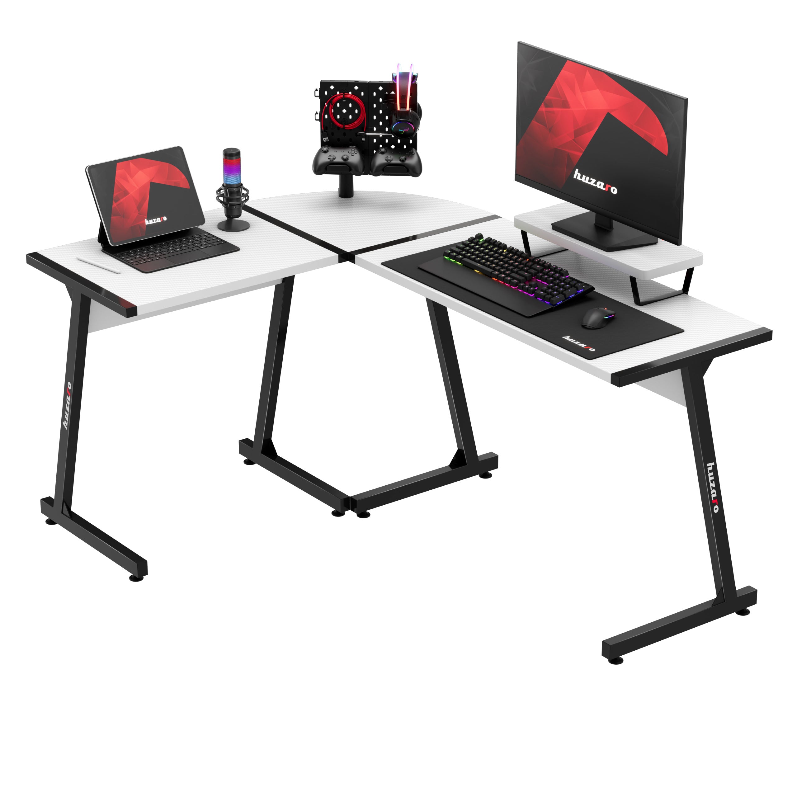 Scrivania da gaming Huzaro Hero 6.0 White 147 cm