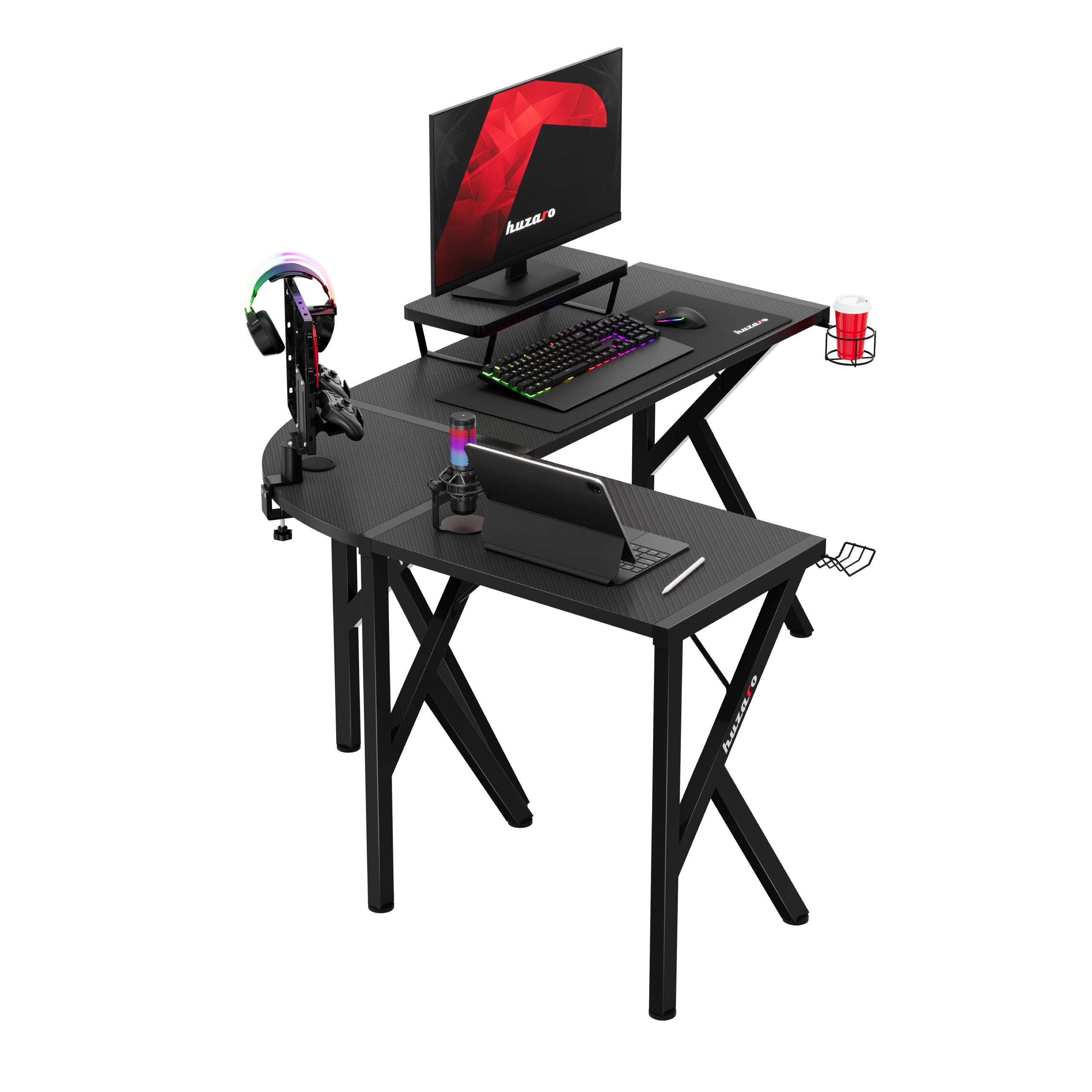 Scrivania da gaming Huzaro Hero 6.3 Black 154 cm