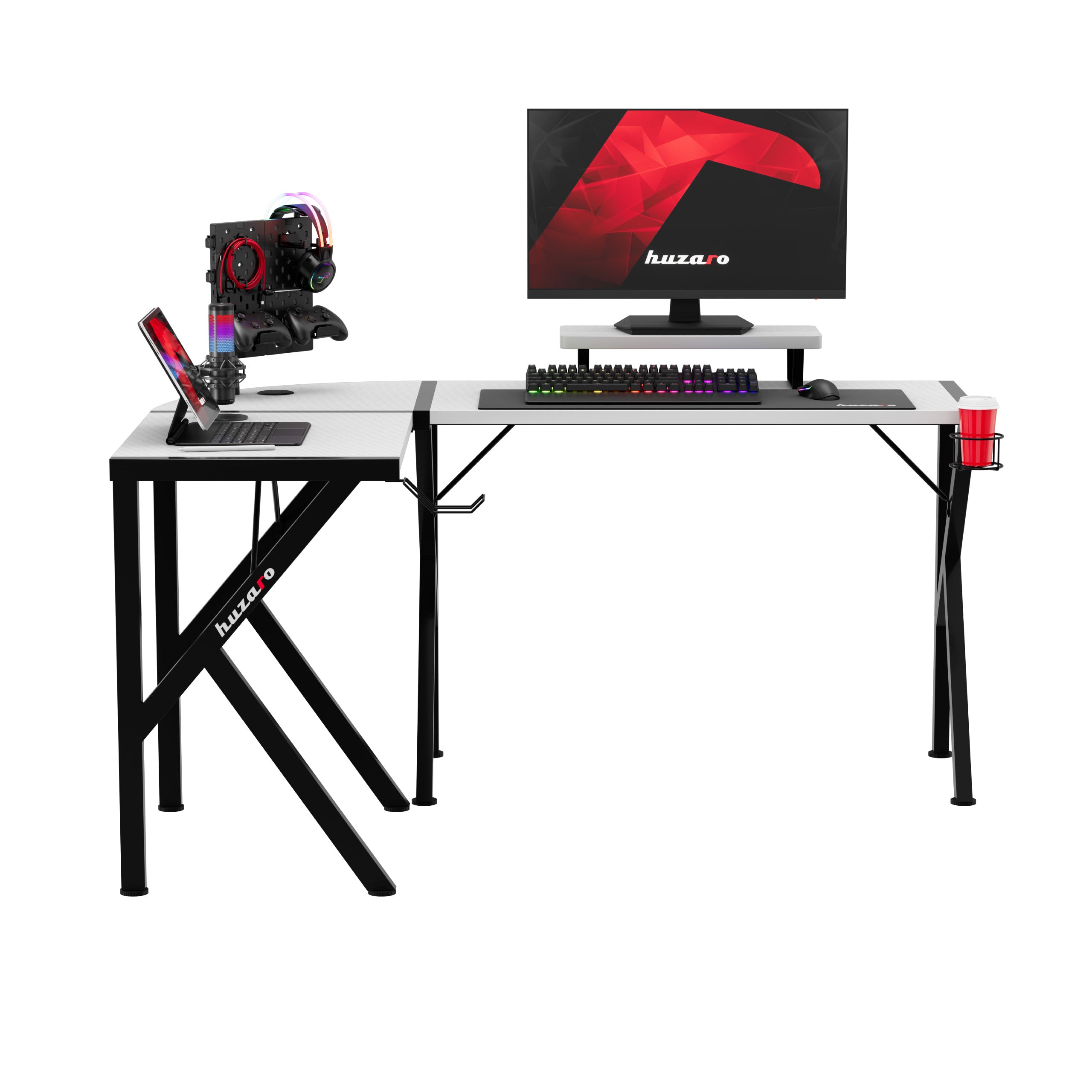 Scrivania da gaming Huzaro Hero 6.3 White 154 cm