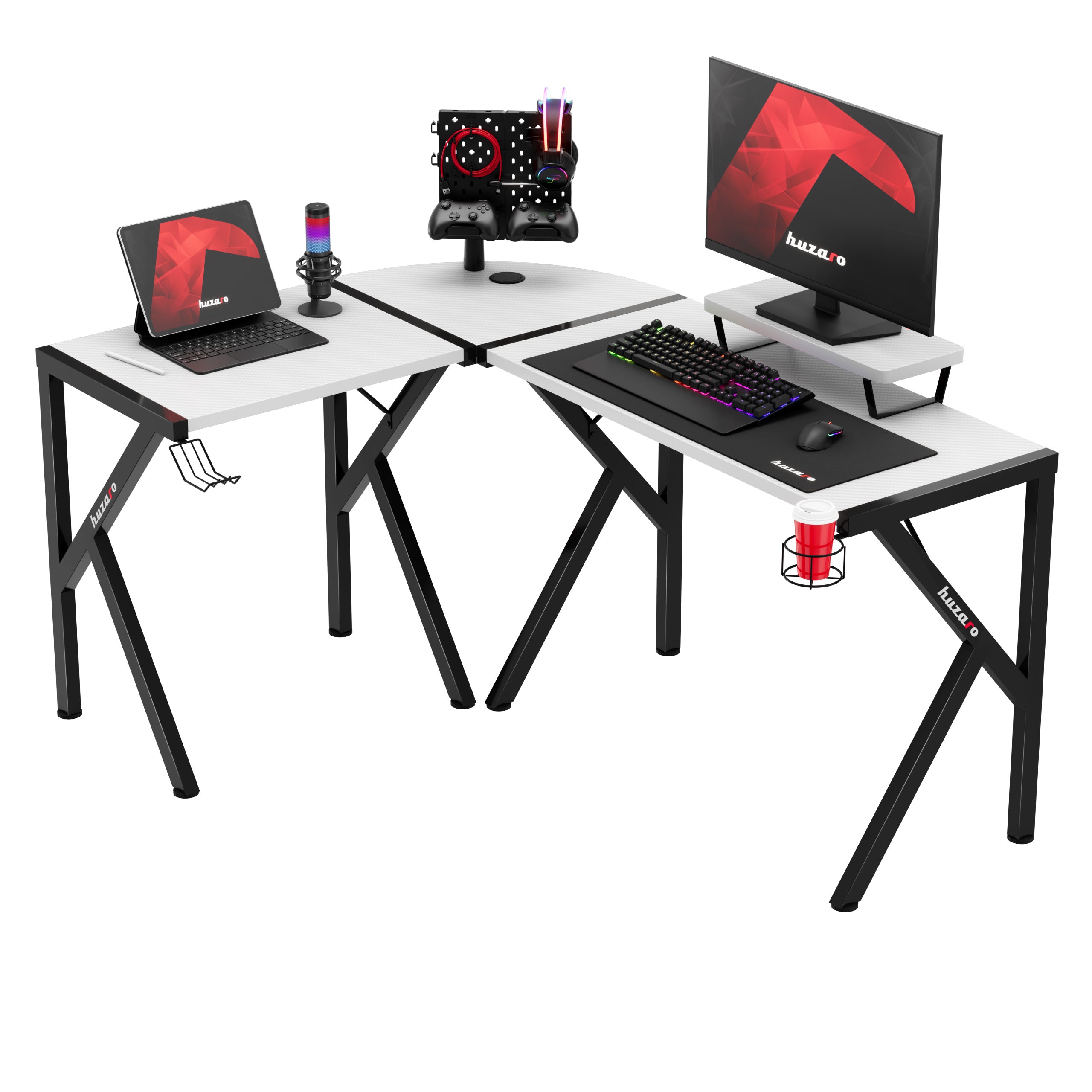 Scrivania da gaming Huzaro Hero 6.3 White 154 cm