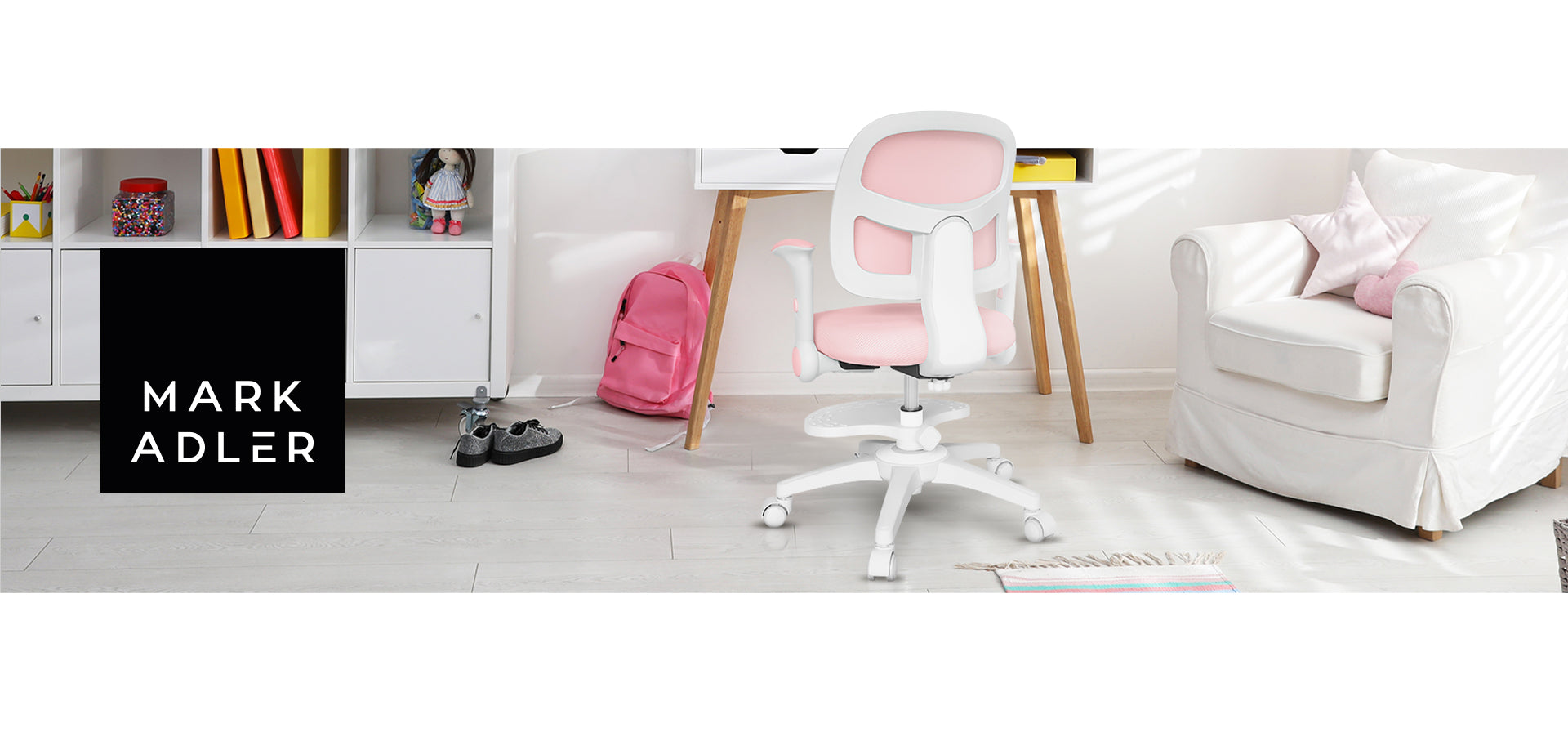 Poltrona girevole Mark Adler JUNIOR 5.0 Rosa