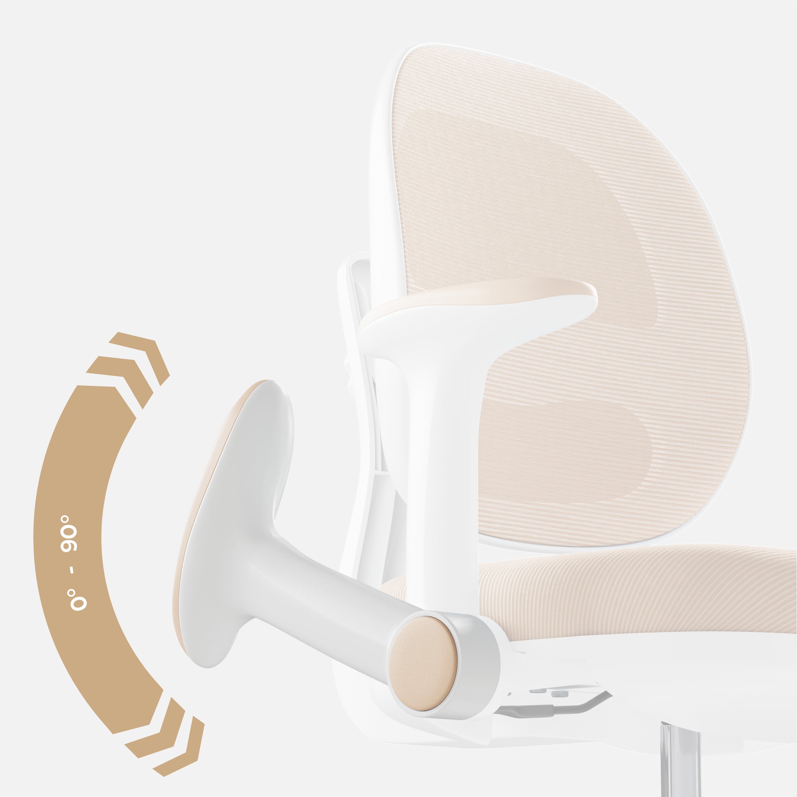 Poltrona da scrivania ergonomica per bambini Mark Adler Junior 3.6 Beige