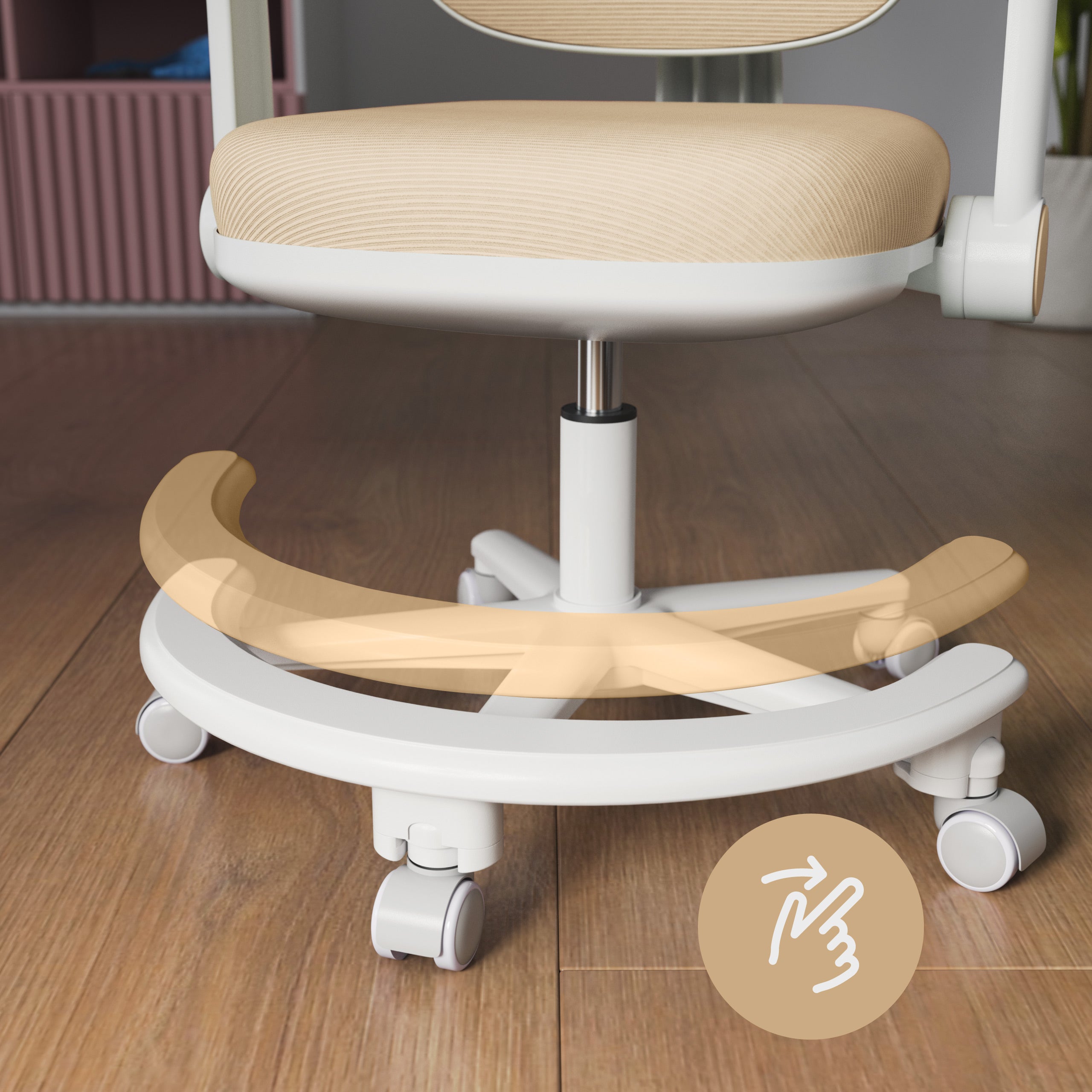 Poltrona da scrivania ergonomica per bambini Mark Adler Junior 3.6 Beige