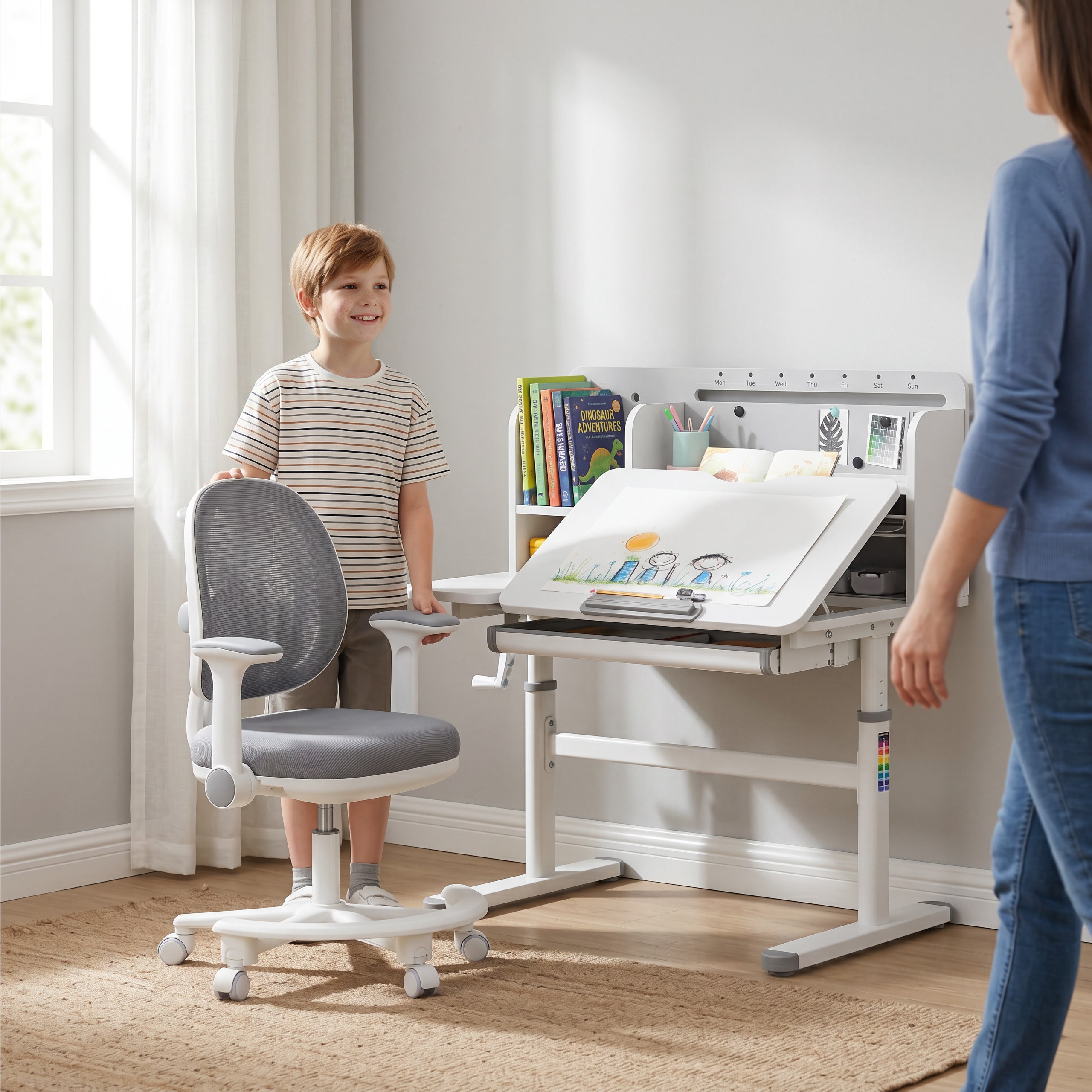 Poltrona da scrivania ergonomica per bambini Mark Adler Junior 3.6 Grey