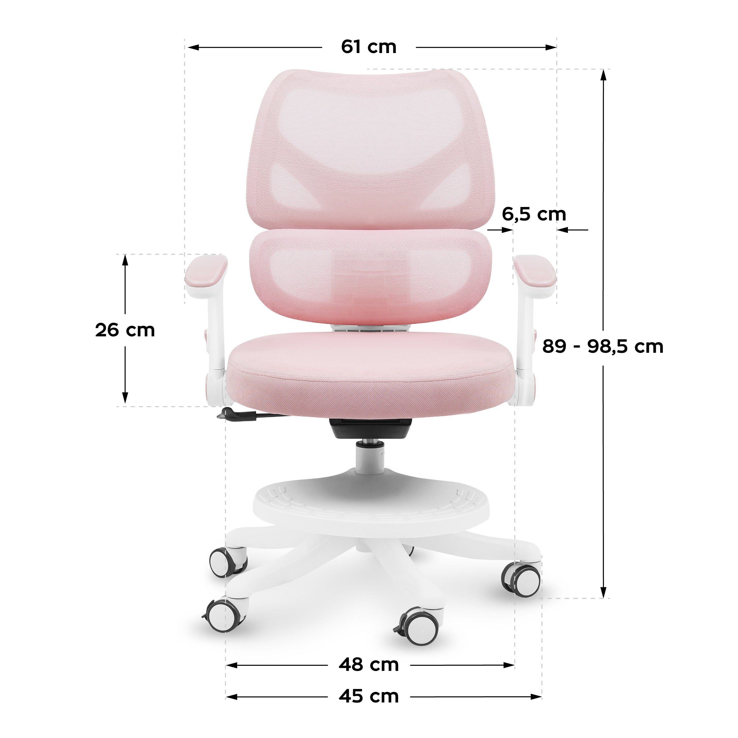 Poltrona girevole per bambini Mark Adler Junior 5.3 Pink