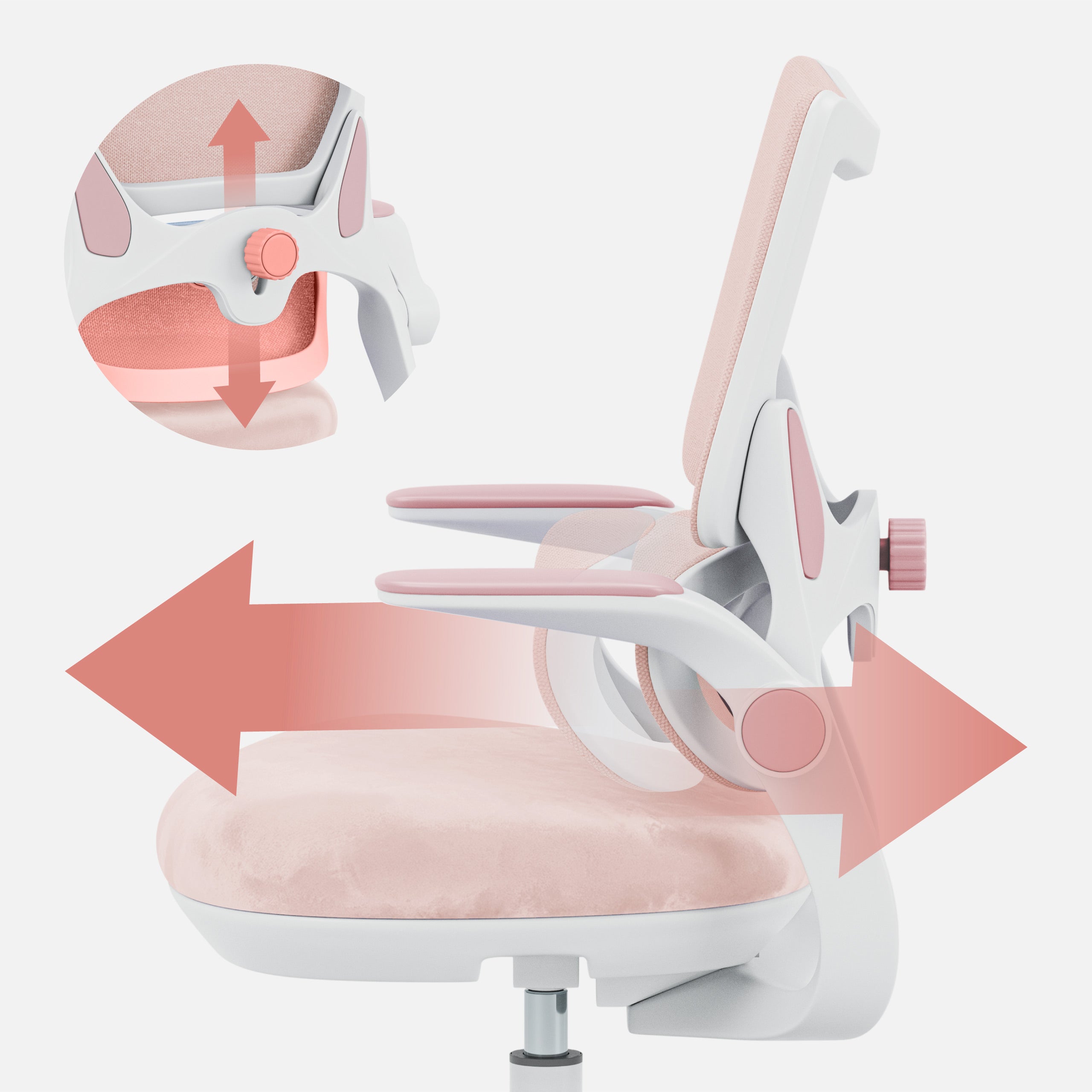 Poltrona da scrivania per bambini Mark Adler Junior 5.7 Pink