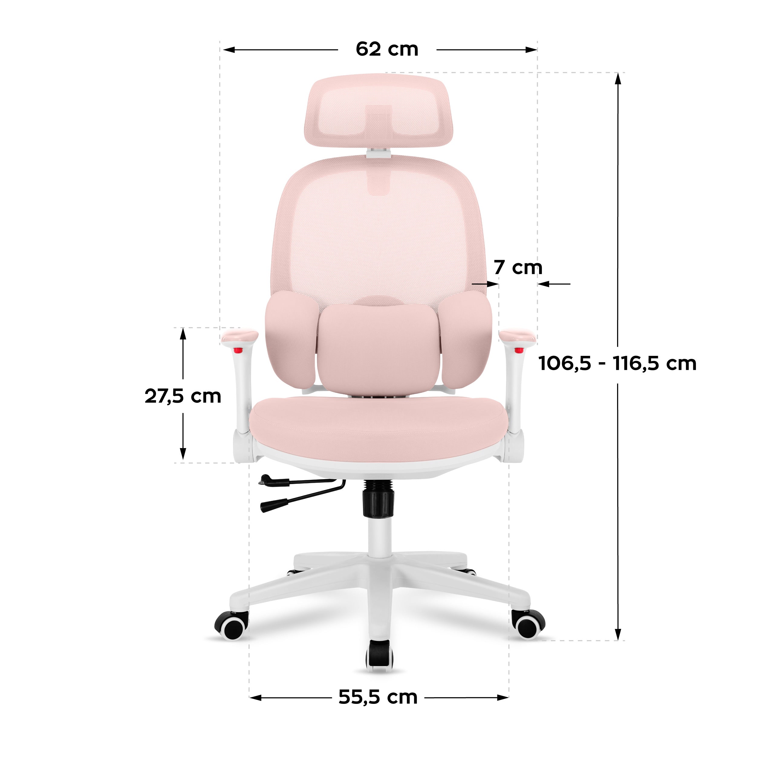 Poltrona ergonomica per bambini Mark Adler Junior 6.3 Pink