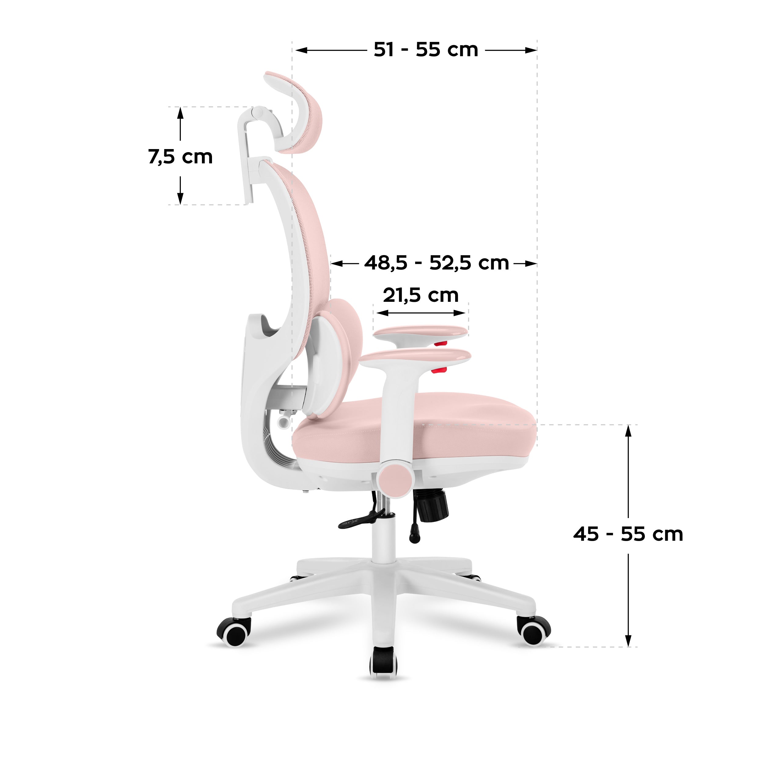 Poltrona ergonomica per bambini Mark Adler Junior 6.3 Pink