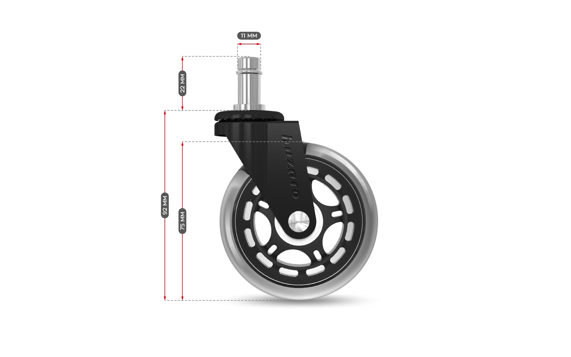 Rotelle per poltrona Casters 2.0 Black