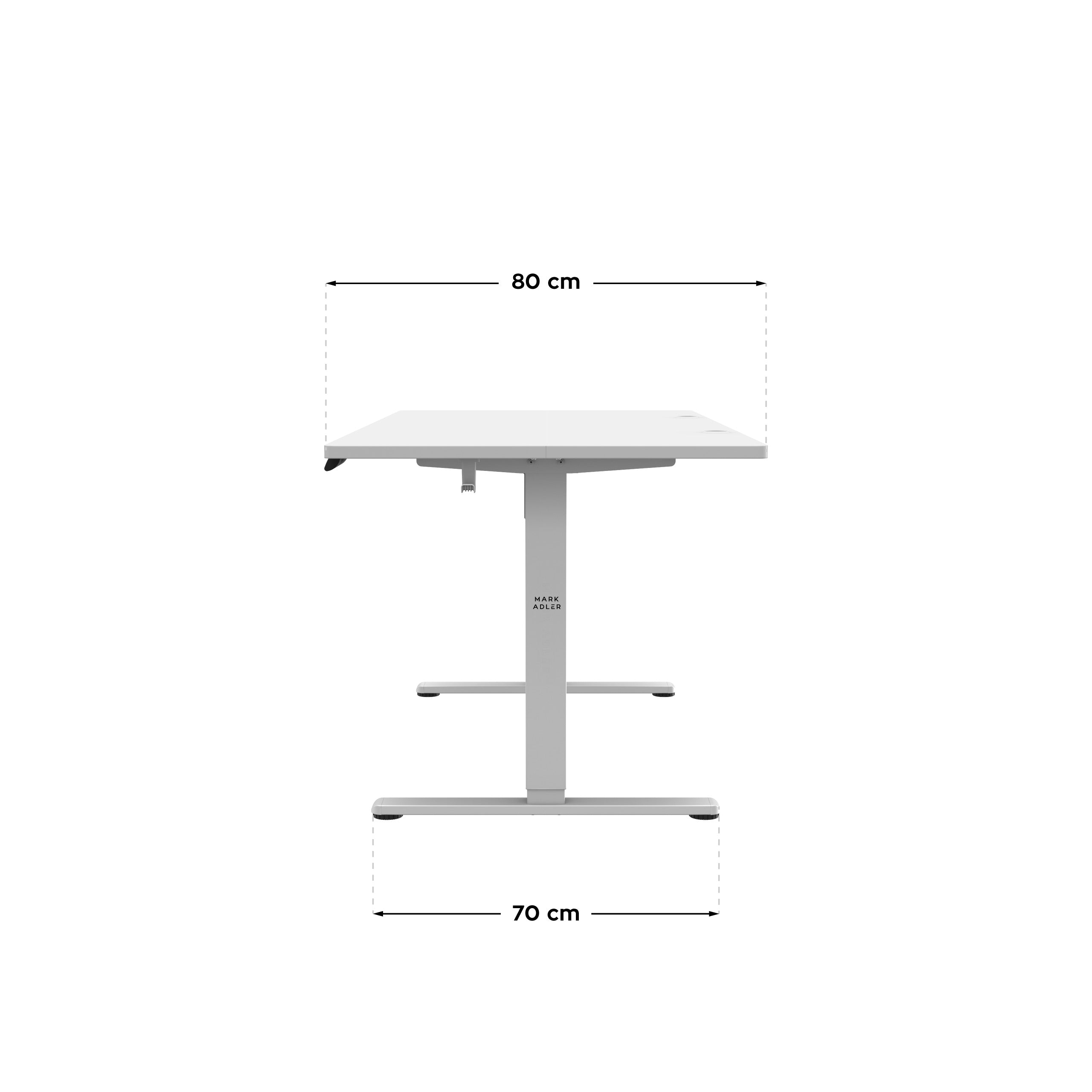 Scrivania regolabile elettricamente Mark Adler Leader 7.6 White 160 cm