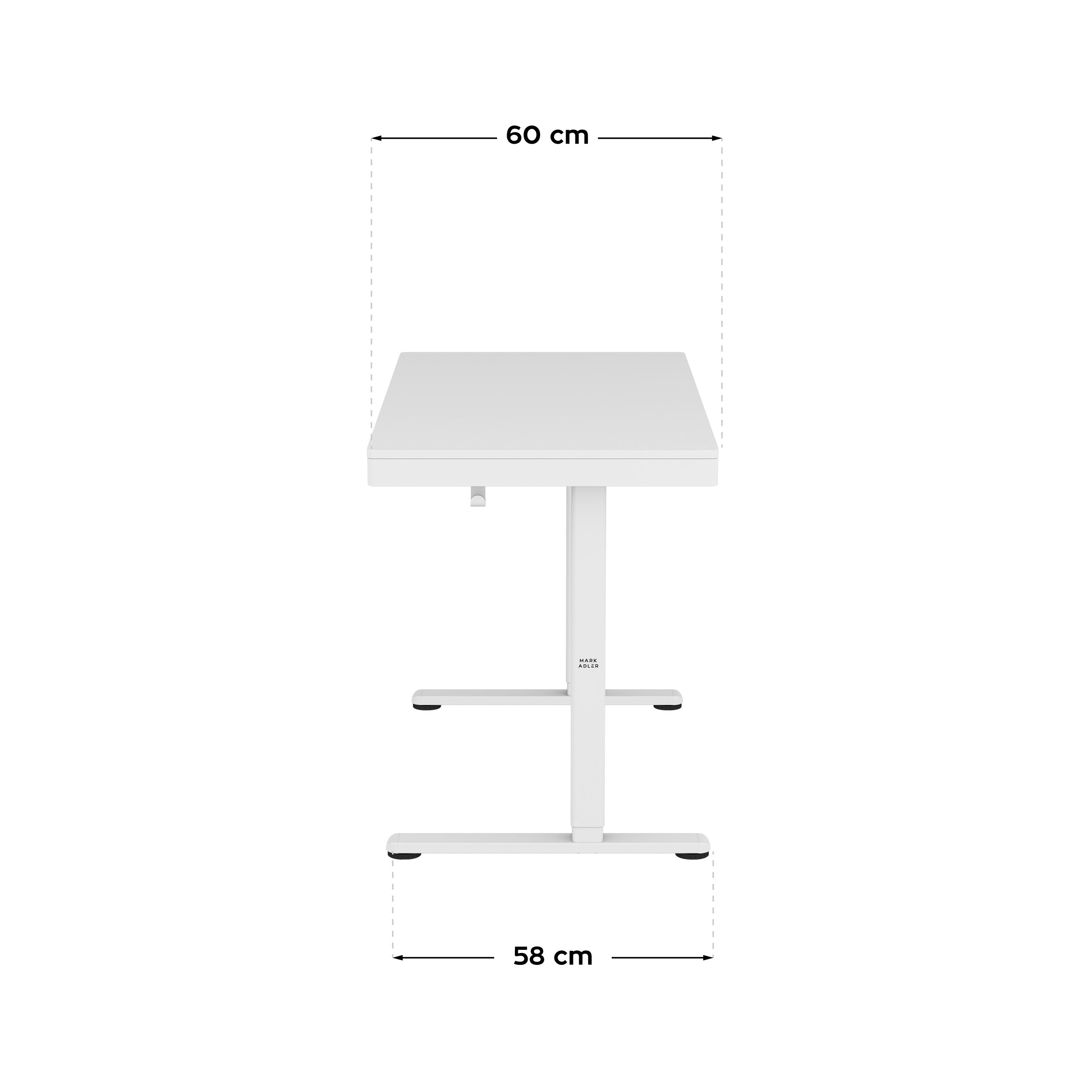 Scrivania regolabile elettricamente Mark Adler Leader 8.2 White 120 cm