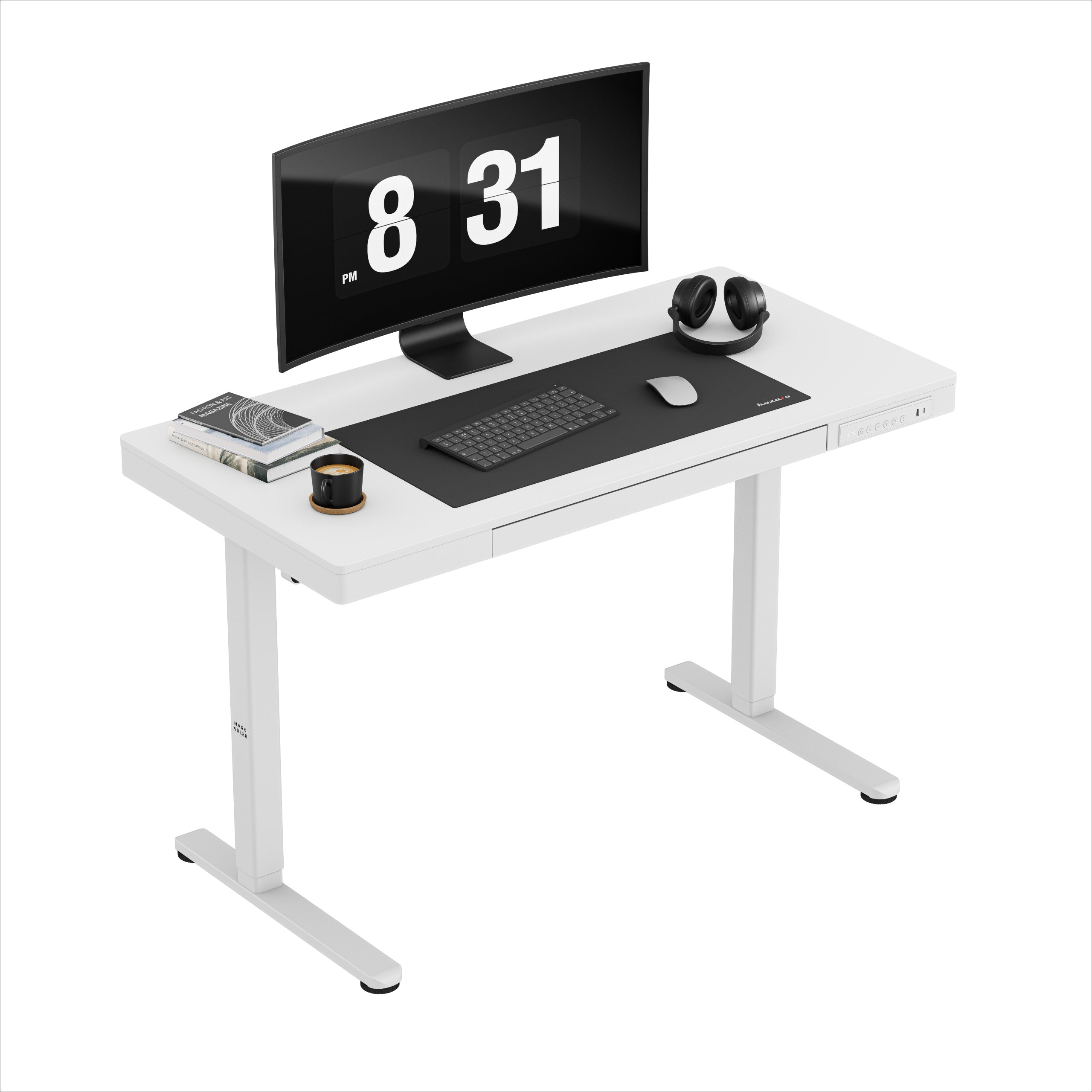 Scrivania regolabile elettricamente Mark Adler Leader 8.2 White 120 cm