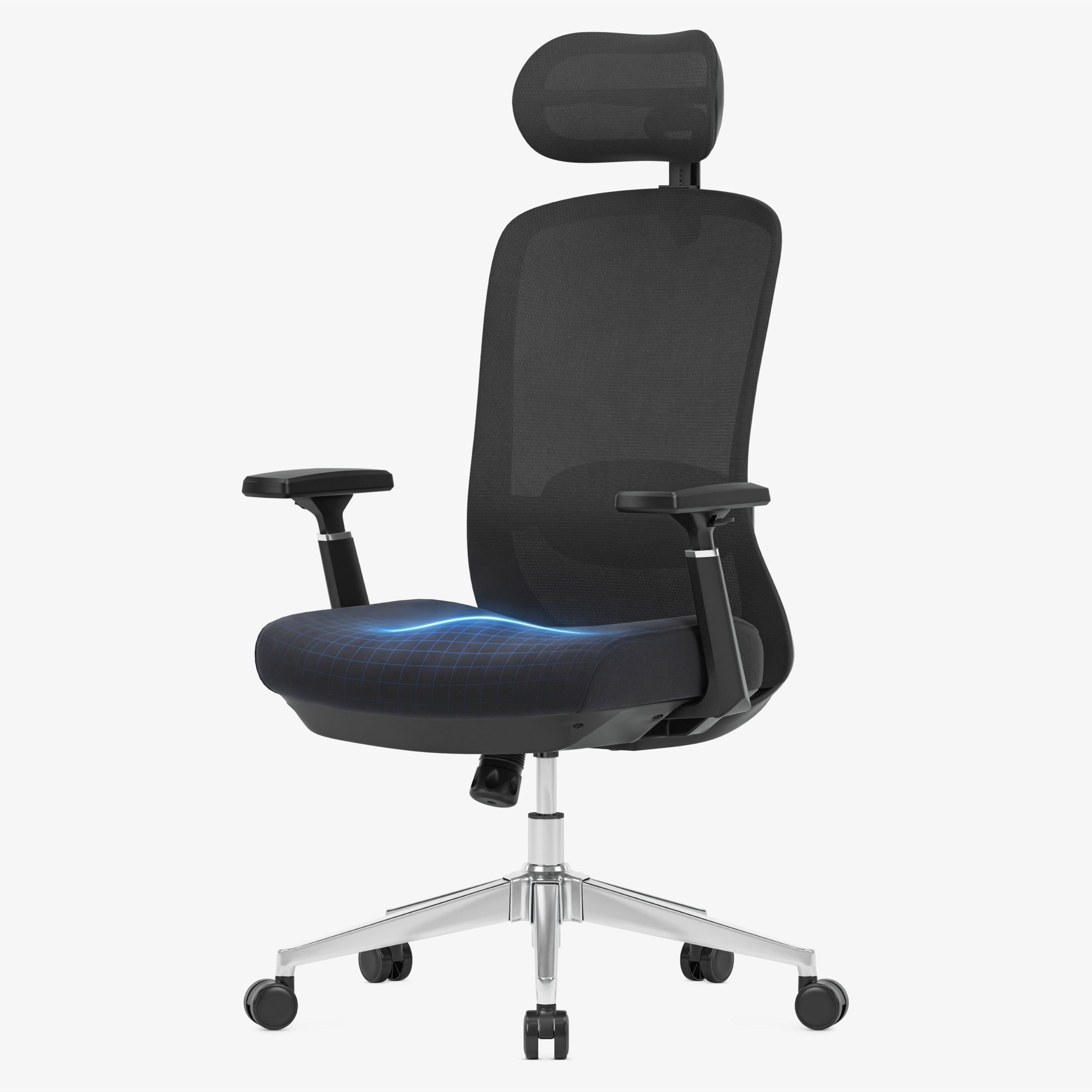 Poltrona da ufficio con funzione massaggio Mark Adler Leadpro 6.0 Black