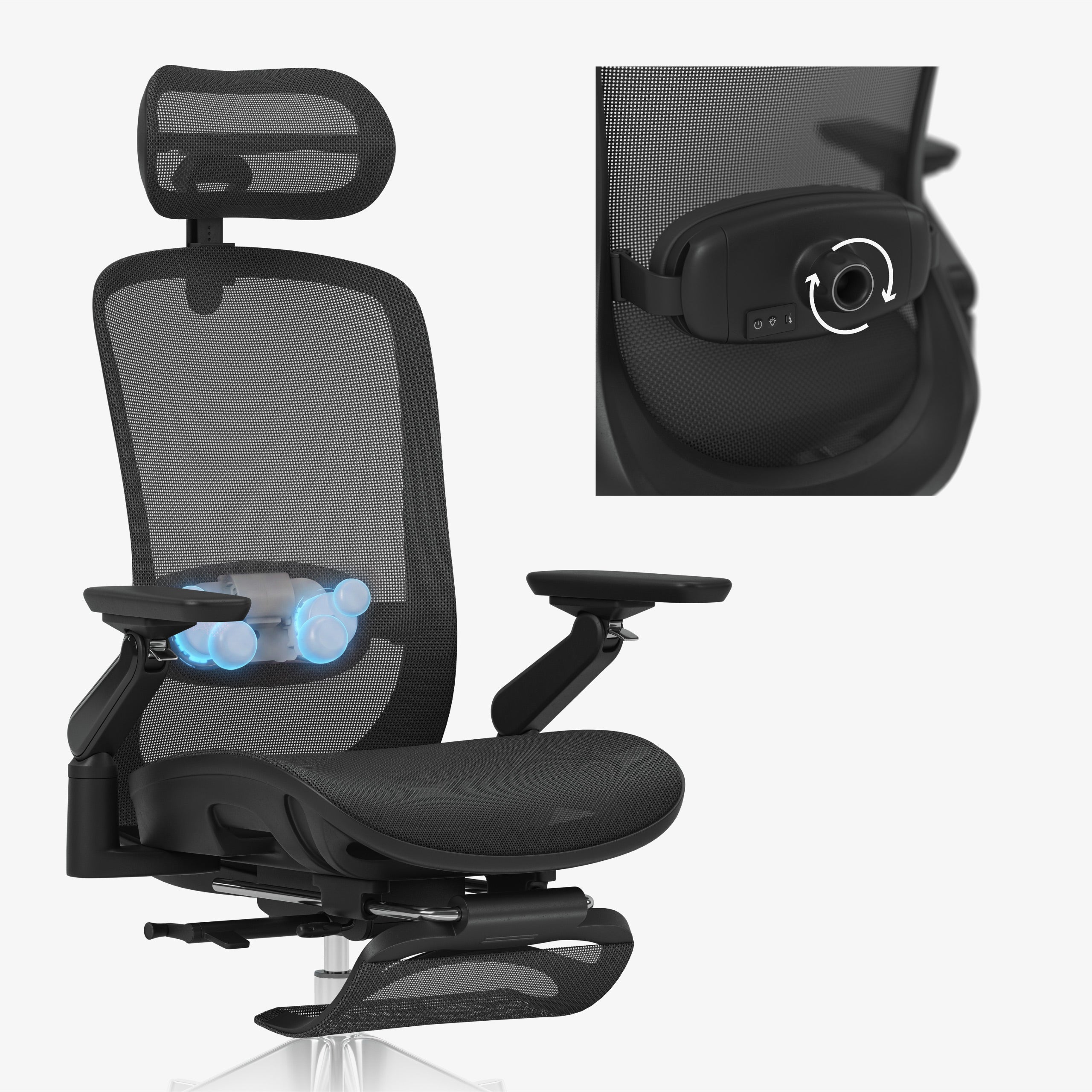 Poltrona ergonomica con funzione massaggio Mark Adler Leadpro 8.7 Black