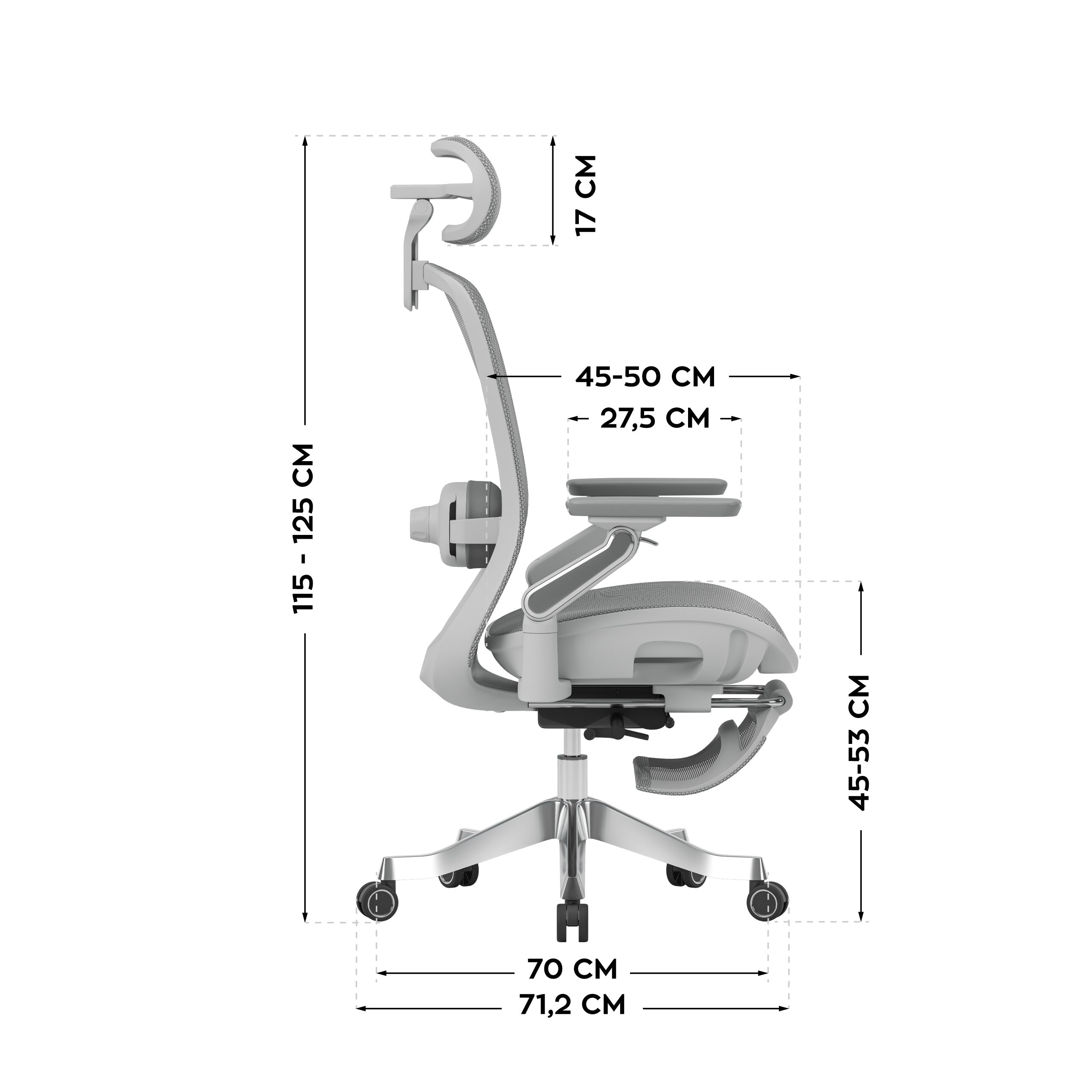 Poltrona ergonomica con funzione massaggio Mark Adler Leadpro 8.7 Grey