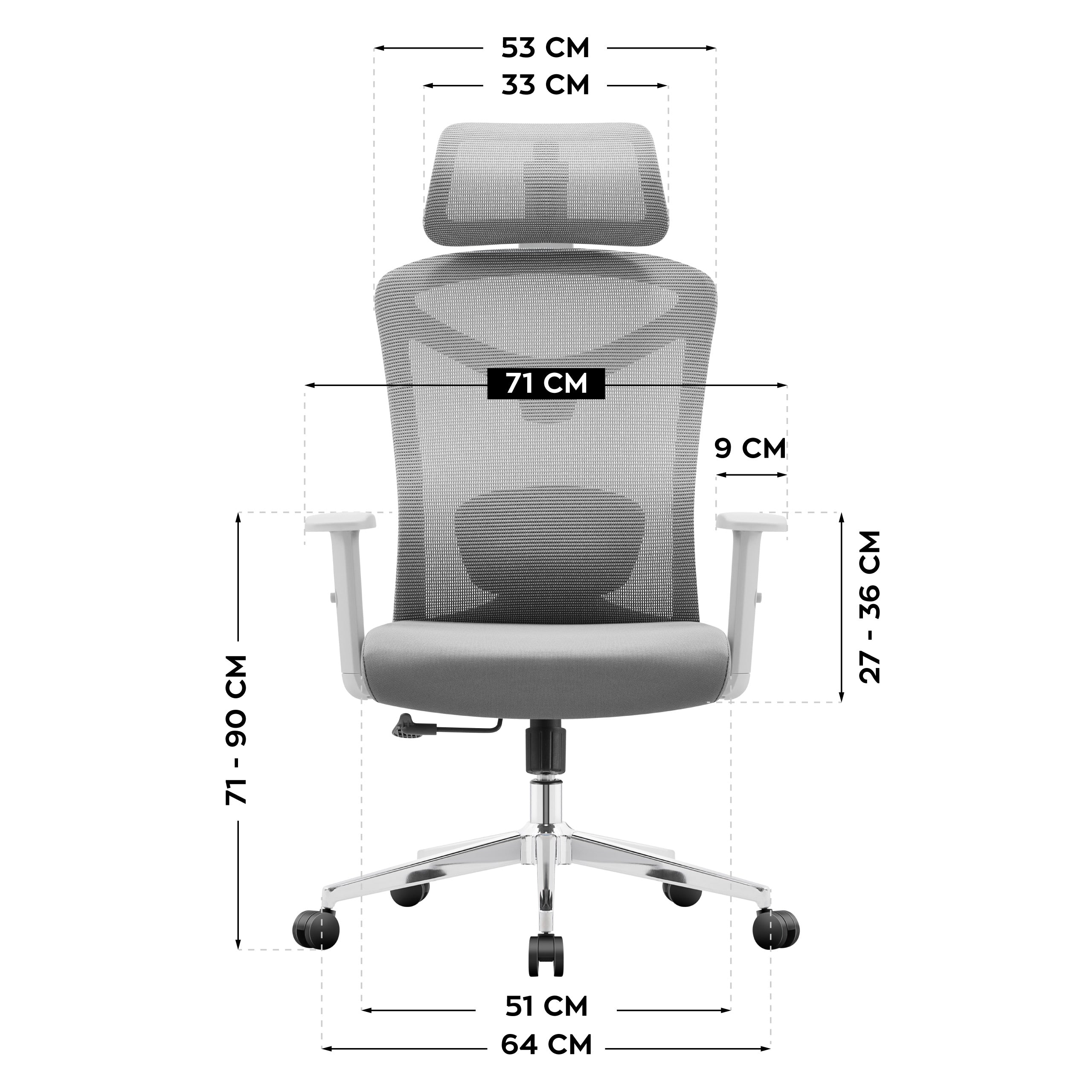 Poltrona da ufficio ergonomica Mark Adler Manager 2.6 Grey